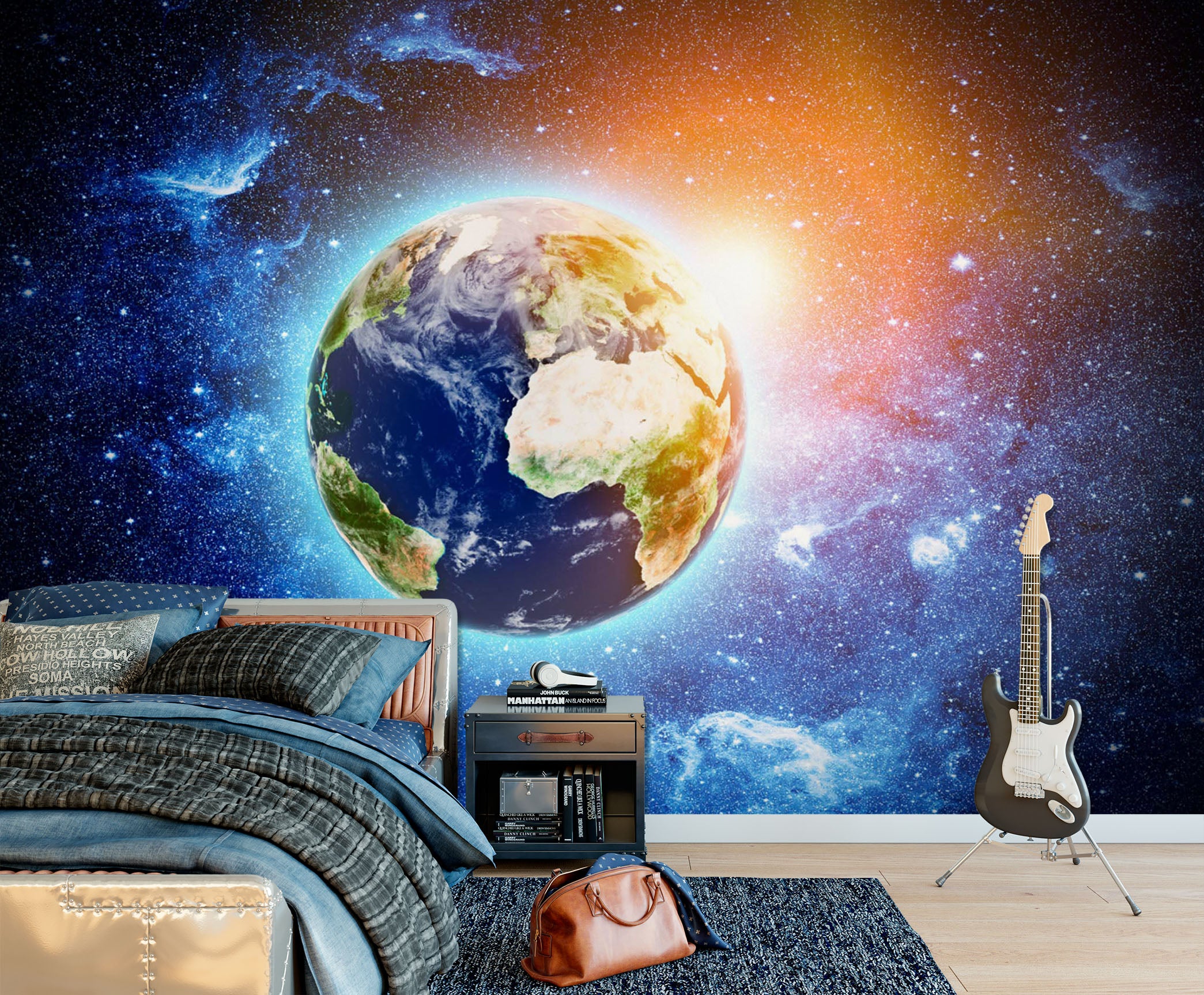 3D Planet Moon 1697 Wall Murals