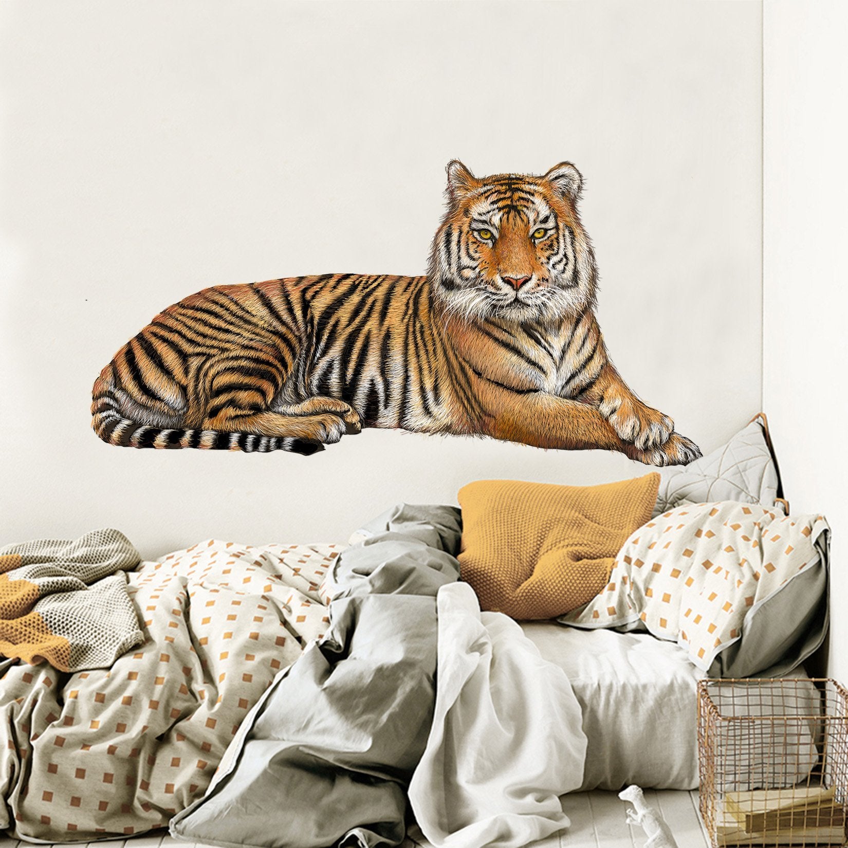 3D Tiger 001 Animals Wall Stickers Wallpaper AJ Wallpaper