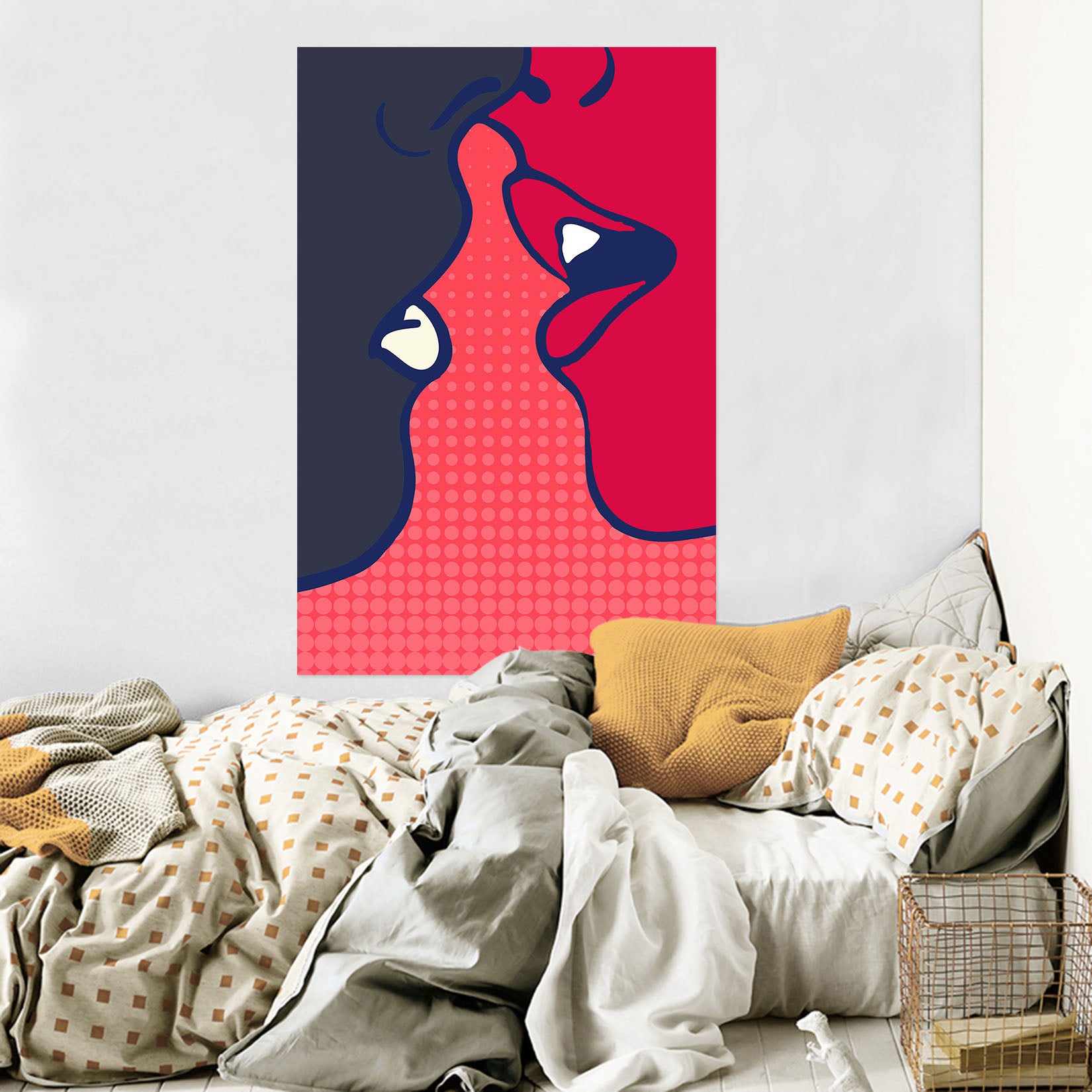 3D Couple Kiss 225 Boris Draschoff Wall Sticker
