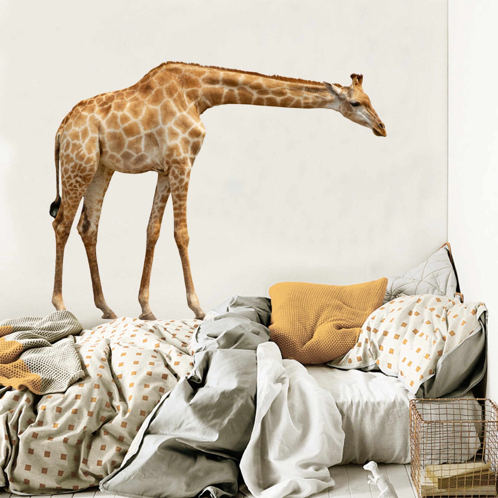 3D Giraffe's Neck 145 Animals Wall Stickers Wallpaper AJ Wallpaper