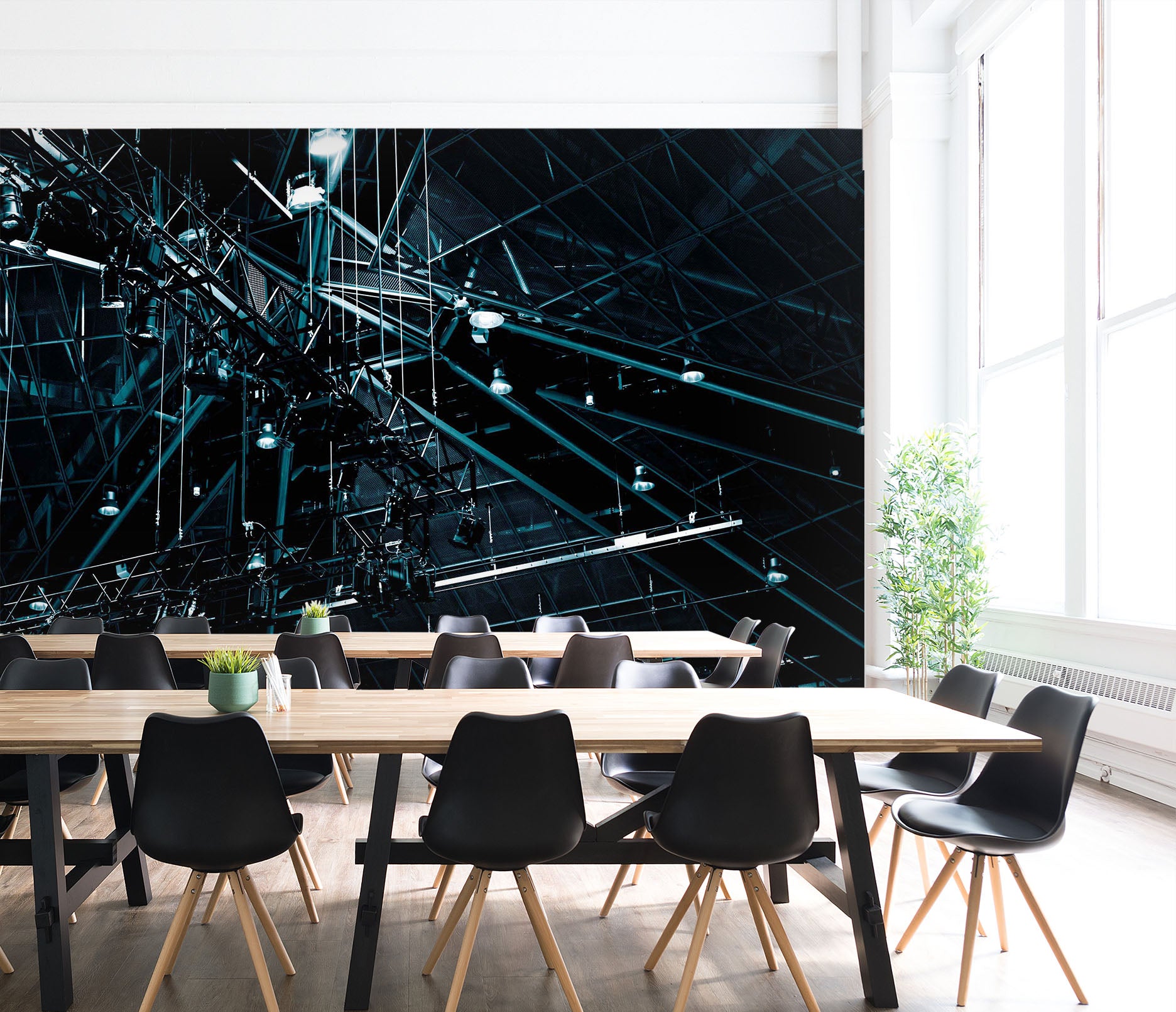 3D Raindrop Metal 108 Noirblanc777 Wall Mural Wall Murals