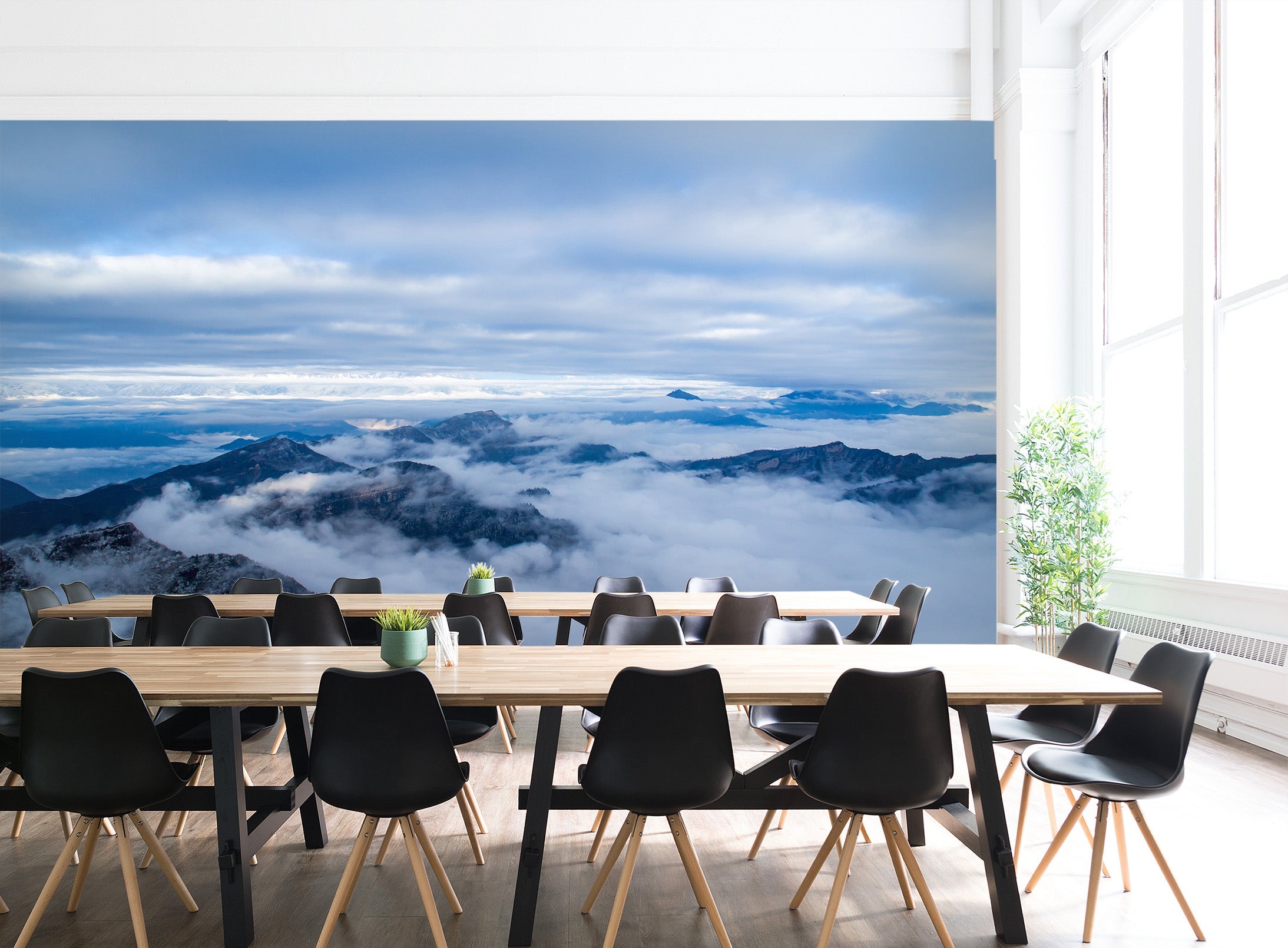 3D Cloud Mountain 002 Wall Murals Wallpaper AJ Wallpaper 2