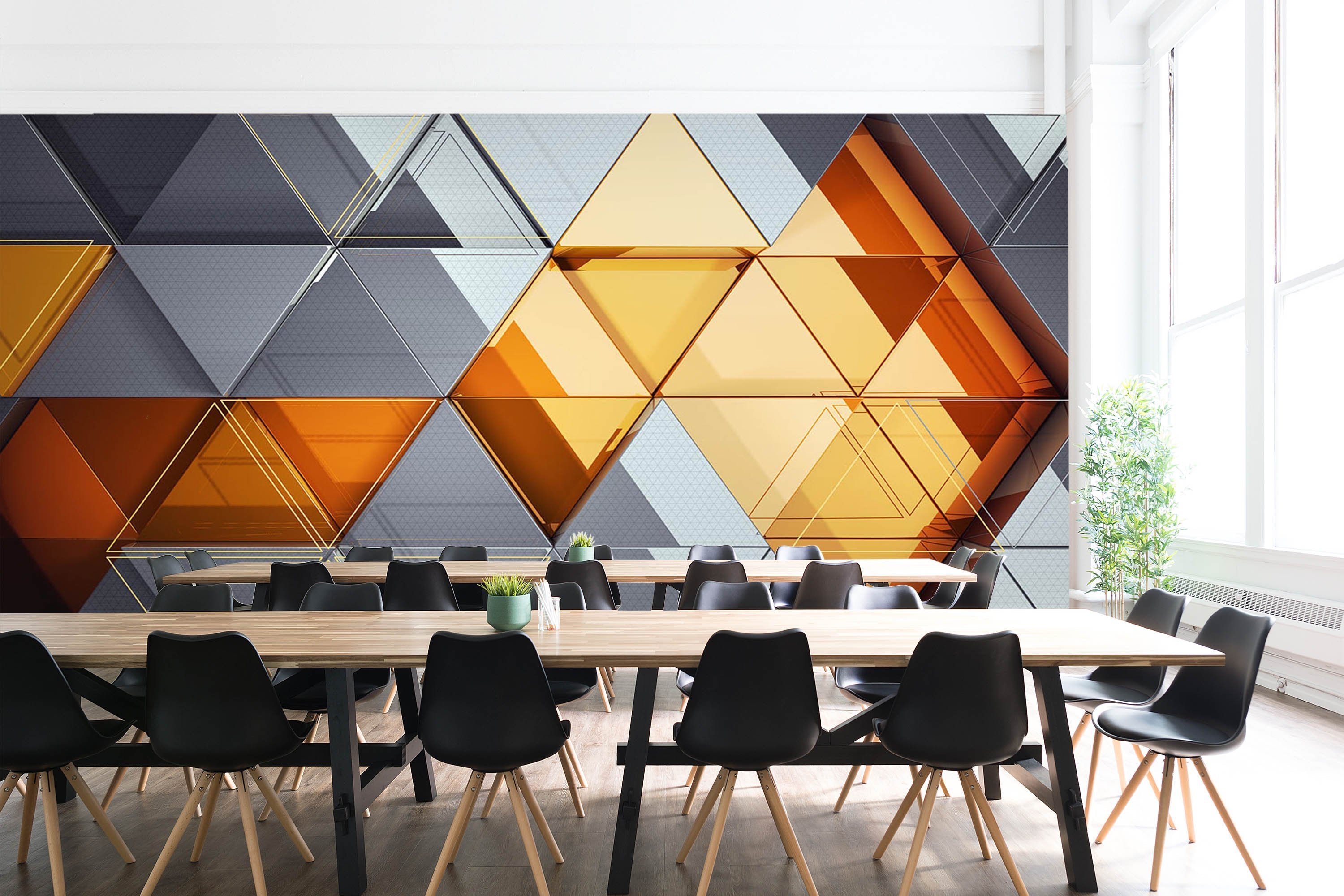 3D Orange Triangle 27 Wallpaper AJ Wallpaper