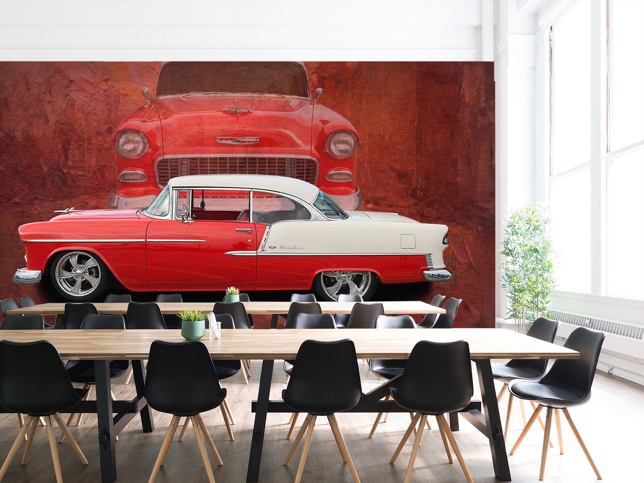 3D Atuo Red 904 Vehicle Wall Murals Wallpaper AJ Wallpaper 2