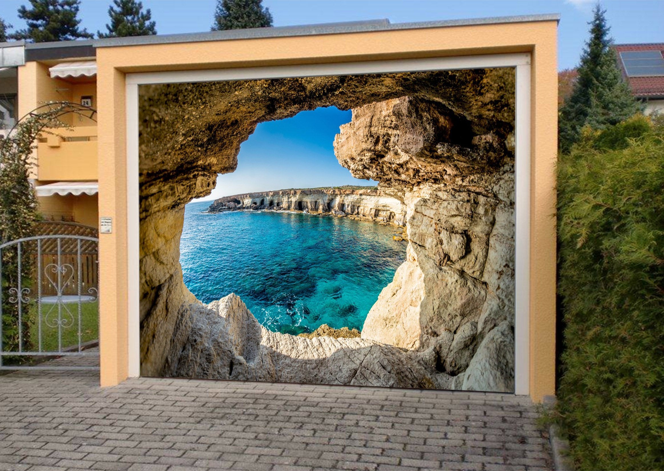 3D Sea Coast Cave 310 Garage Door Mural Wallpaper AJ Wallpaper