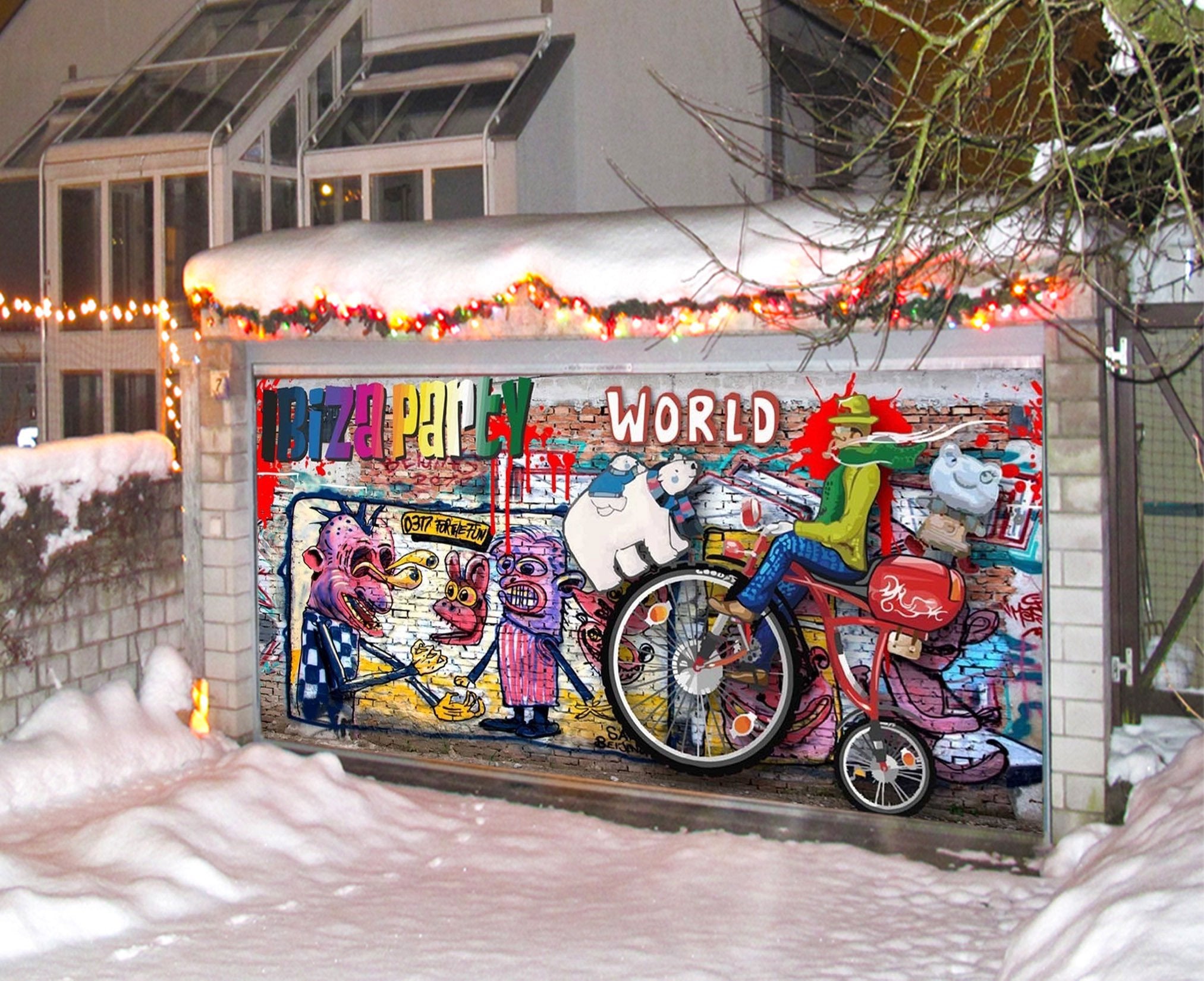 3D Funny Graffiti 475 Garage Door Mural Wallpaper AJ Wallpaper