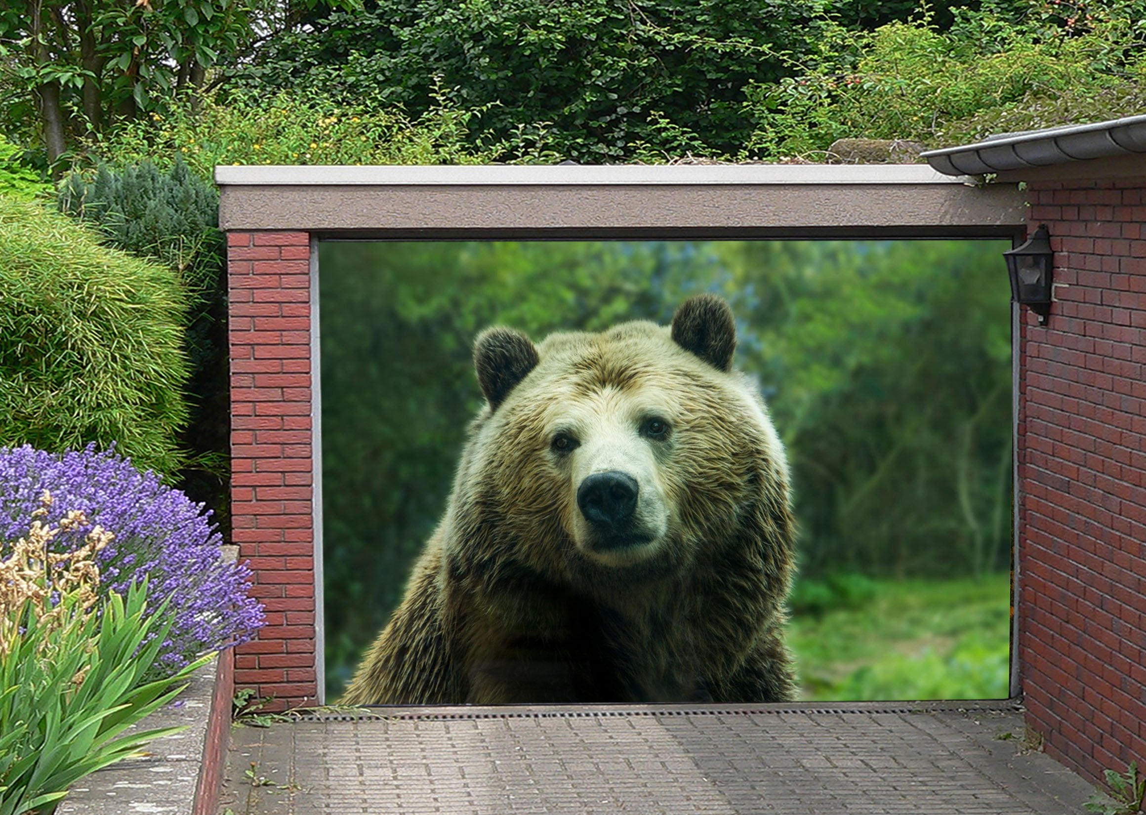 3D Innocent Bear 301 Garage Door Mural Wallpaper AJ Wallpaper