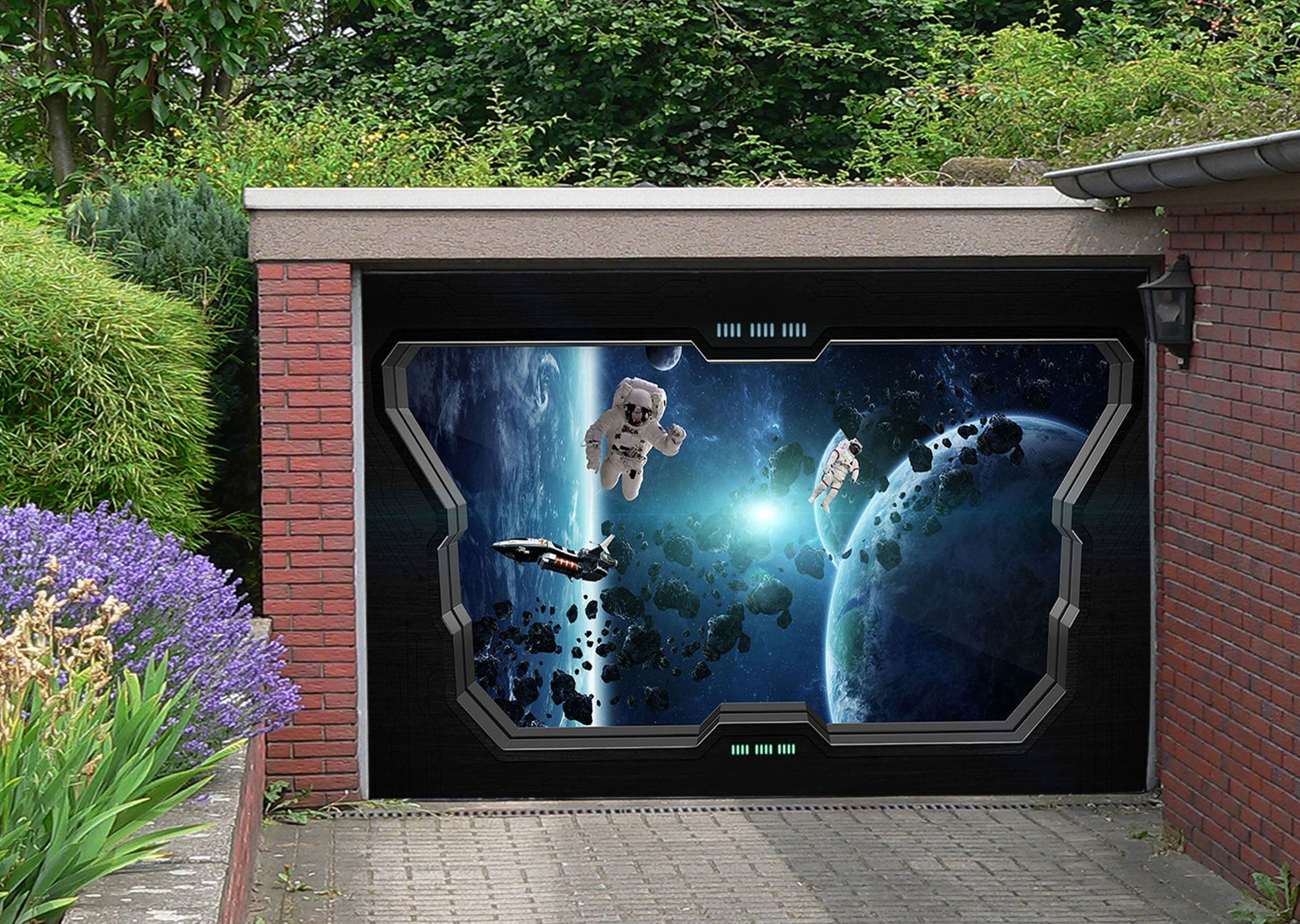 3D Astronauts Space Travel 372 Garage Door Mural Wallpaper AJ Wallpaper