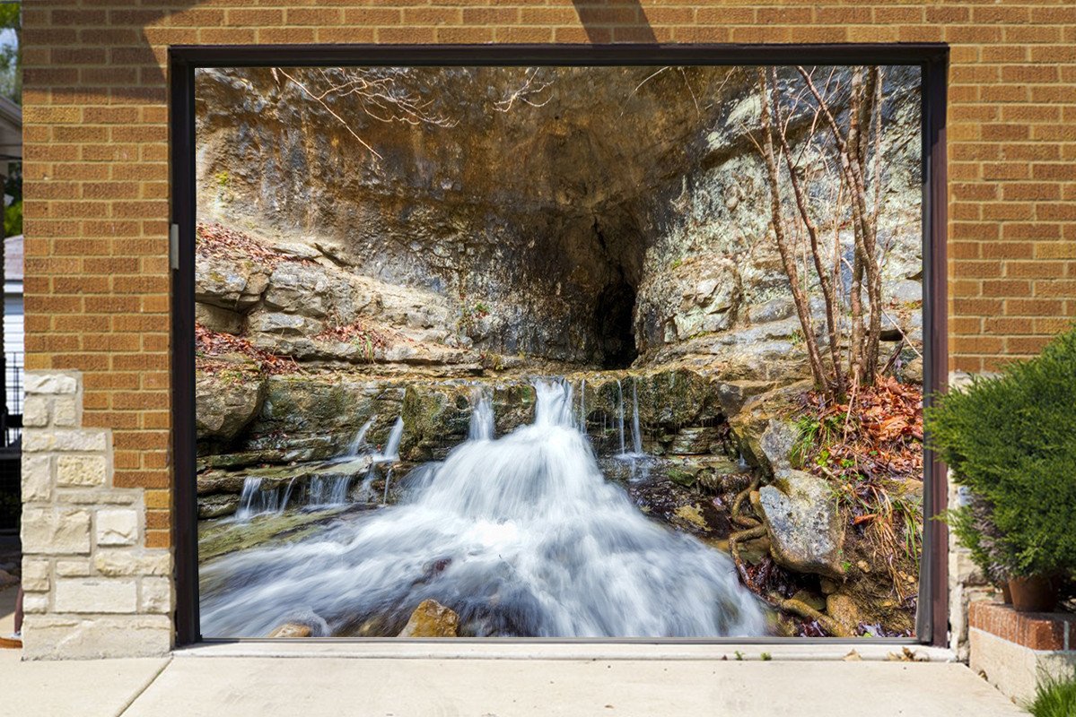 3D Rock Formation River 272 Garage Door Mural Wallpaper AJ Wallpaper