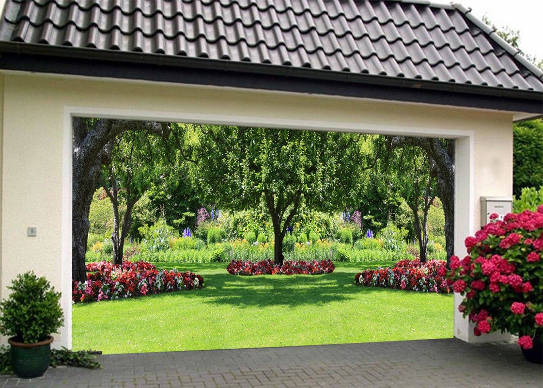 3D Grassland Trees 140 Garage Door Mural Wallpaper AJ Wallpaper