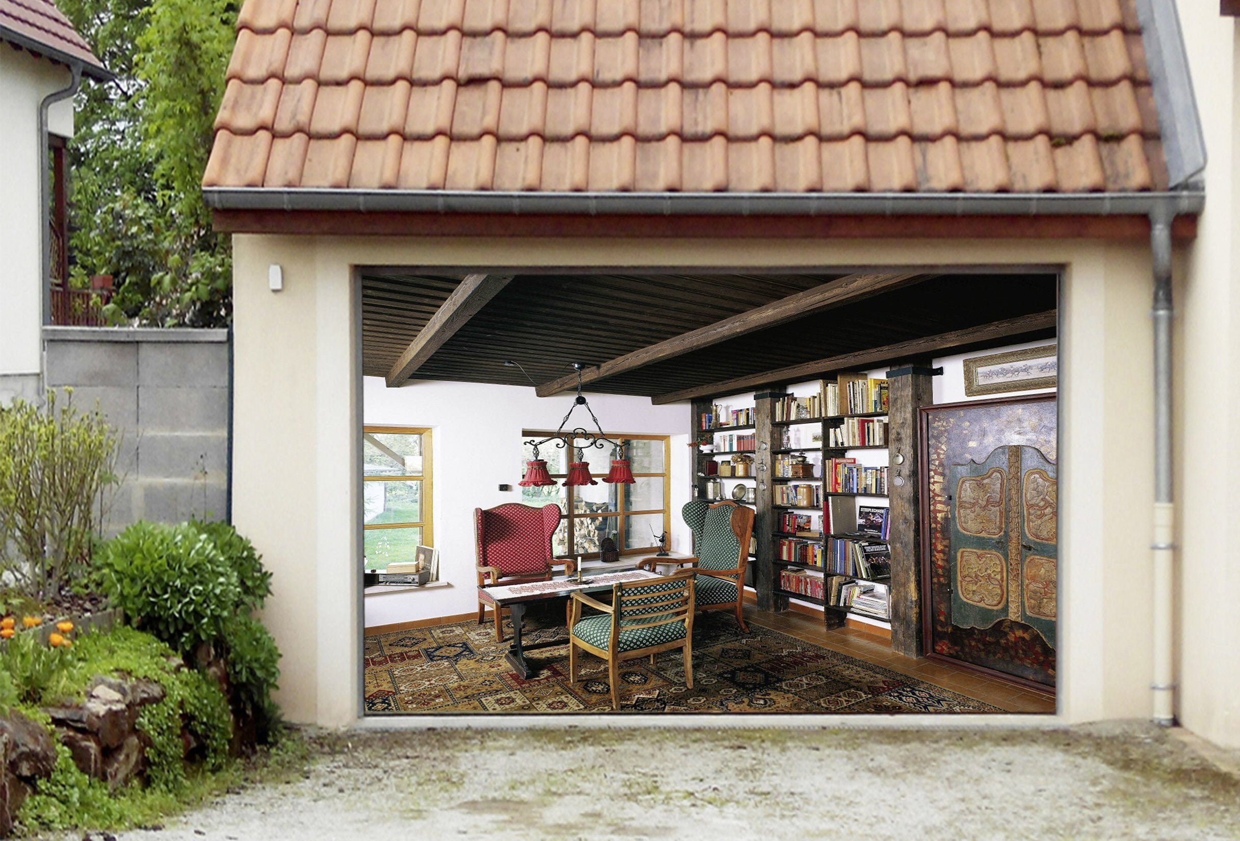 3D Pretty Living Room 461 Garage Door Mural Wallpaper AJ Wallpaper