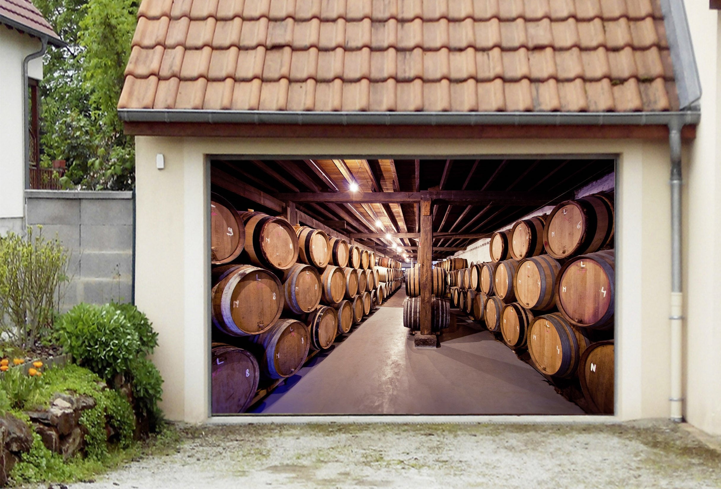 3D Big Wine Cellar 344 Garage Door Mural Wallpaper AJ Wallpaper