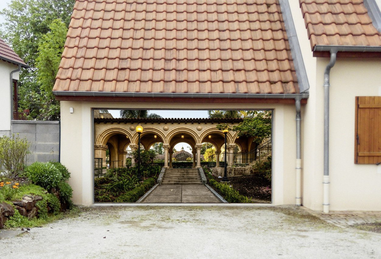 3D Palace Corridor 190 Garage Door Mural Wallpaper AJ Wallpaper