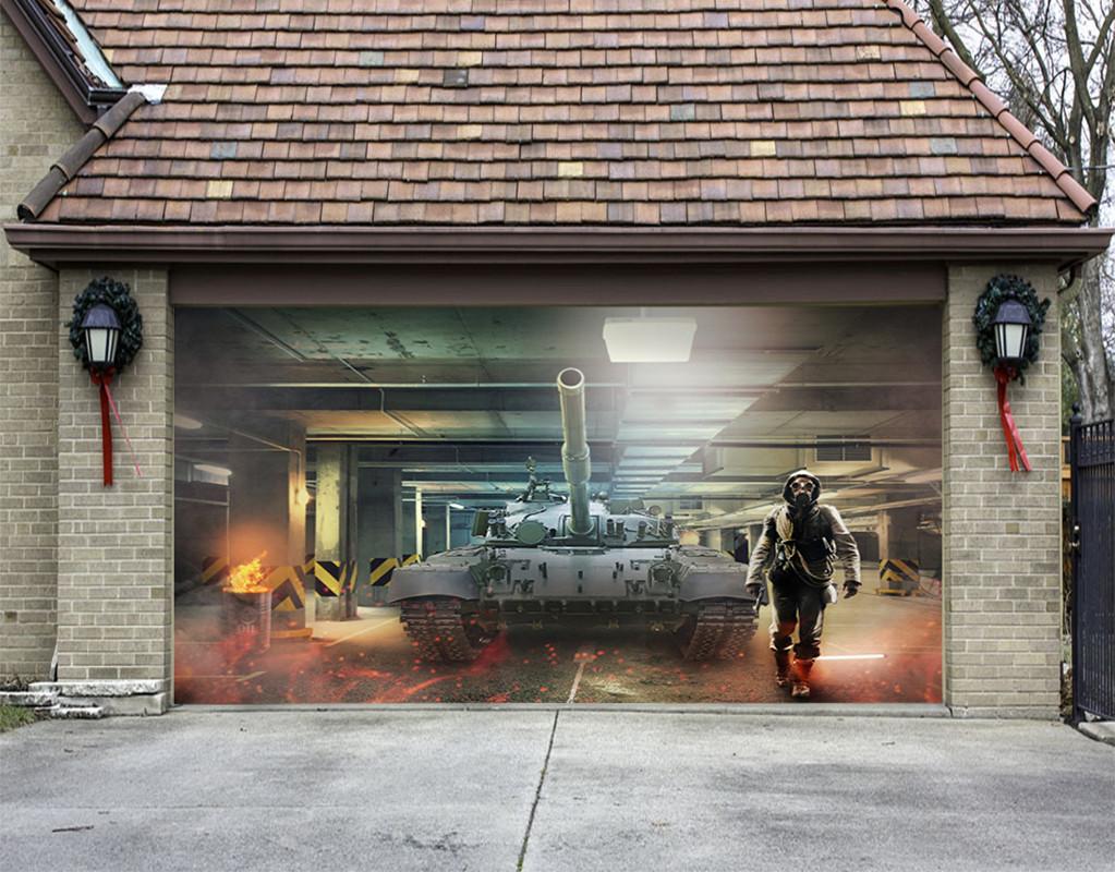 3D Big Tank 194 Garage Door Mural Wallpaper AJ Wallpaper