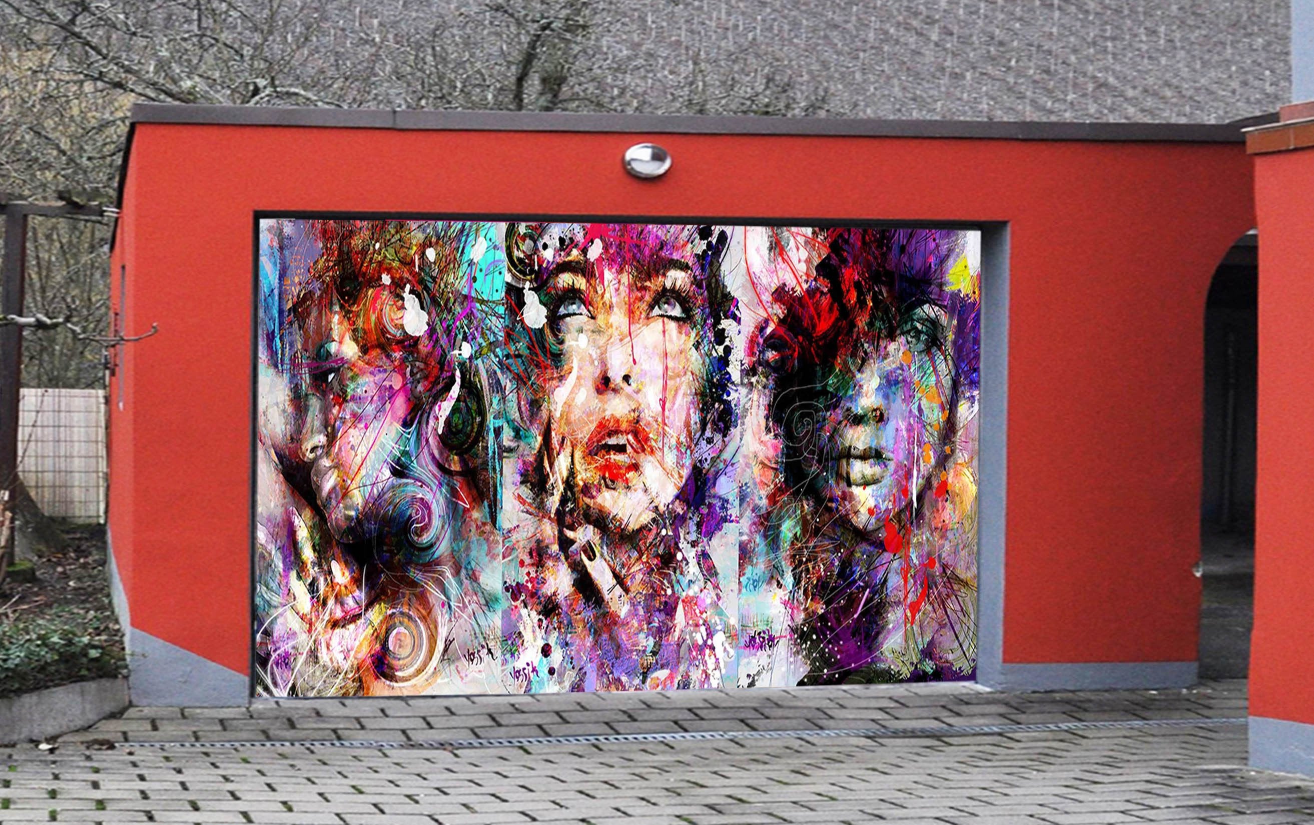 3D Graffiti Women 381 Garage Door Mural Wallpaper AJ Wallpaper