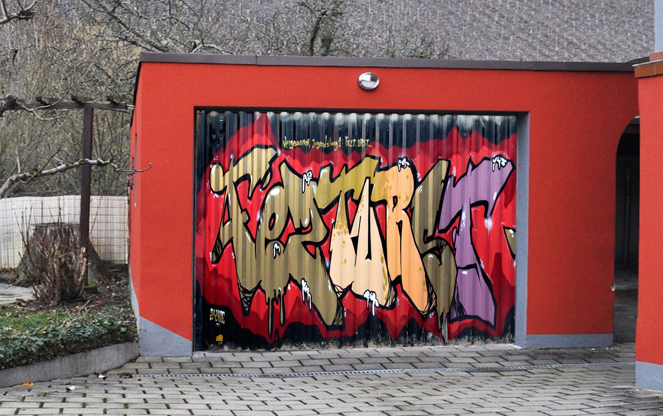 3D Pretty Graffiti Fonts 454 Garage Door Mural Wallpaper AJ Wallpaper