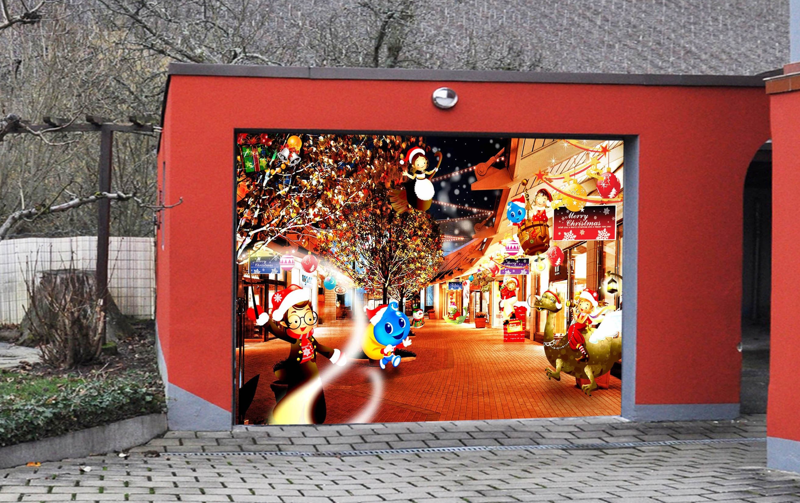 3D Merry Christmas 443 Garage Door Mural Wallpaper AJ Wallpaper