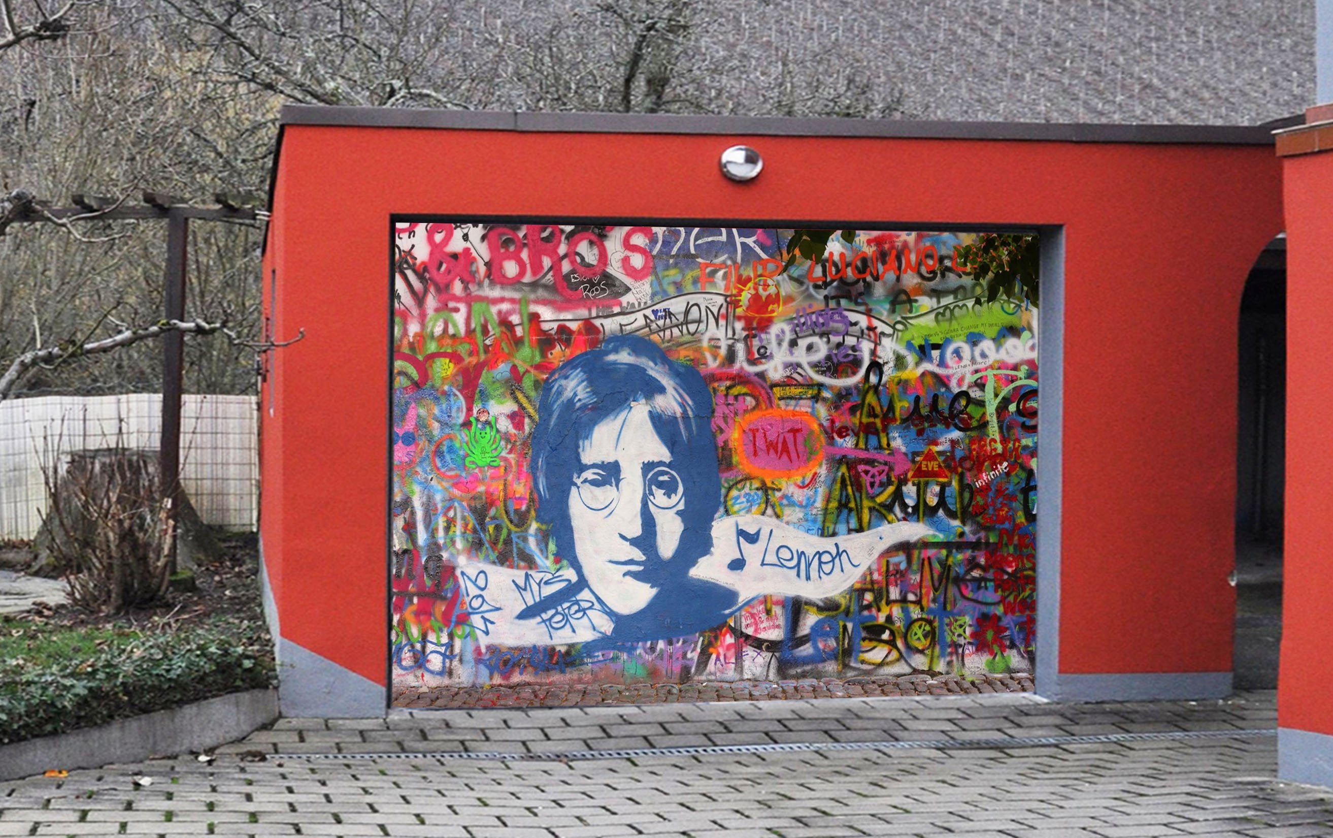 3D Graffiti Man Head 419 Garage Door Mural Wallpaper AJ Wallpaper