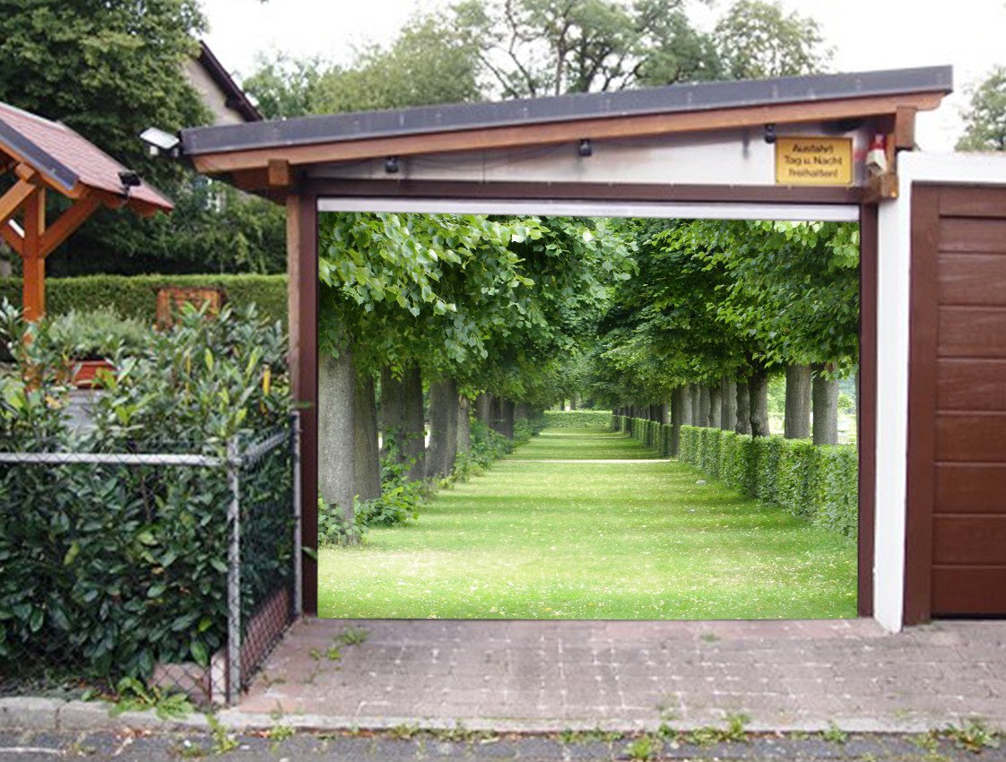 3D Green Trees Rows 265 Garage Door Mural Wallpaper AJ Wallpaper