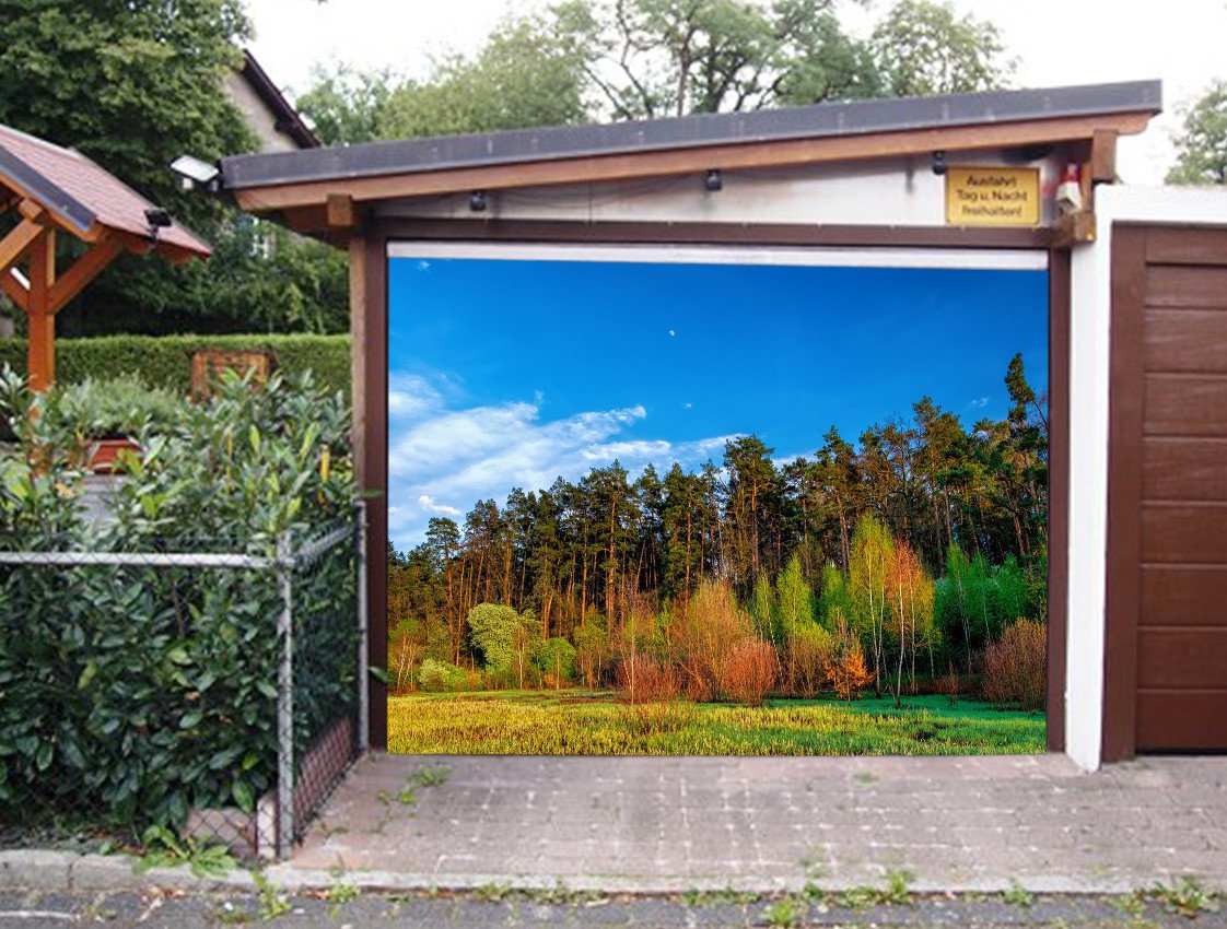 3D Forest Trees 114 Garage Door Mural Wallpaper AJ Wallpaper
