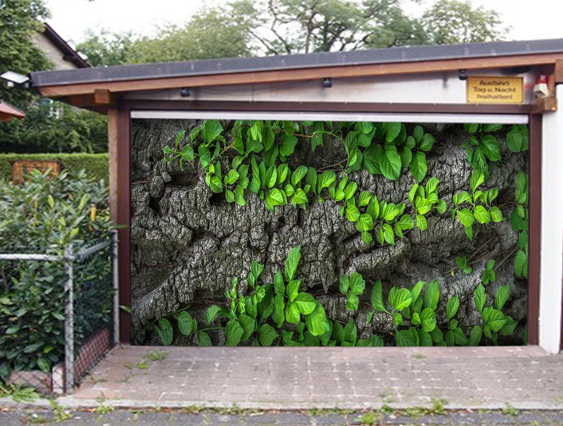 3D Cliff Green Rattan 271 Garage Door Mural Wallpaper AJ Wallpaper