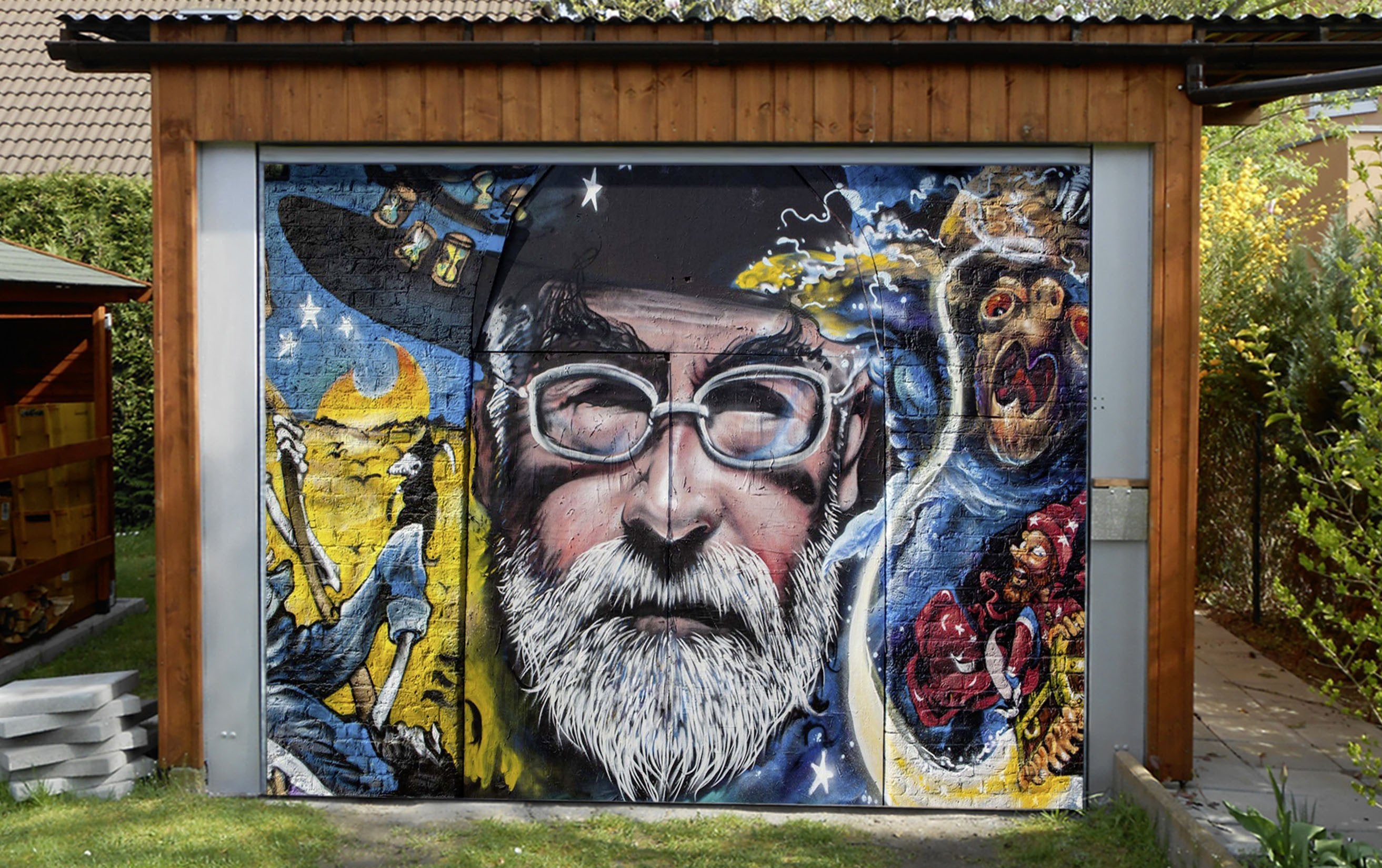 3D Graffiti Man 447 Garage Door Mural Wallpaper AJ Wallpaper