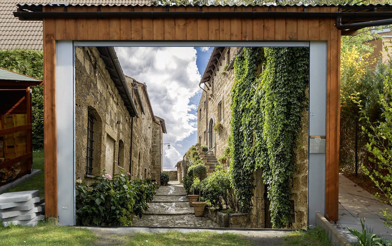 3D Town Scenery 177 Garage Door Mural Wallpaper AJ Wallpaper