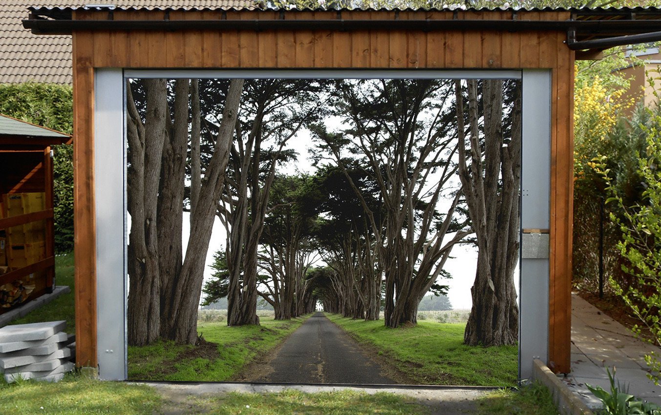 3D Pretty Roadside Trees 167 Garage Door Mural Wallpaper AJ Wallpaper