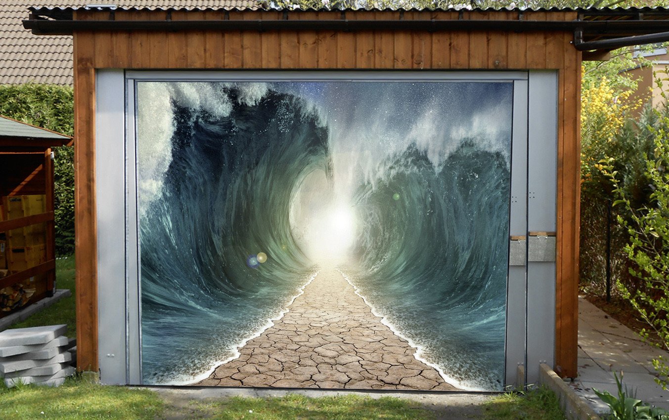 3D Huge Waves 183 Garage Door Mural Wallpaper AJ Wallpaper