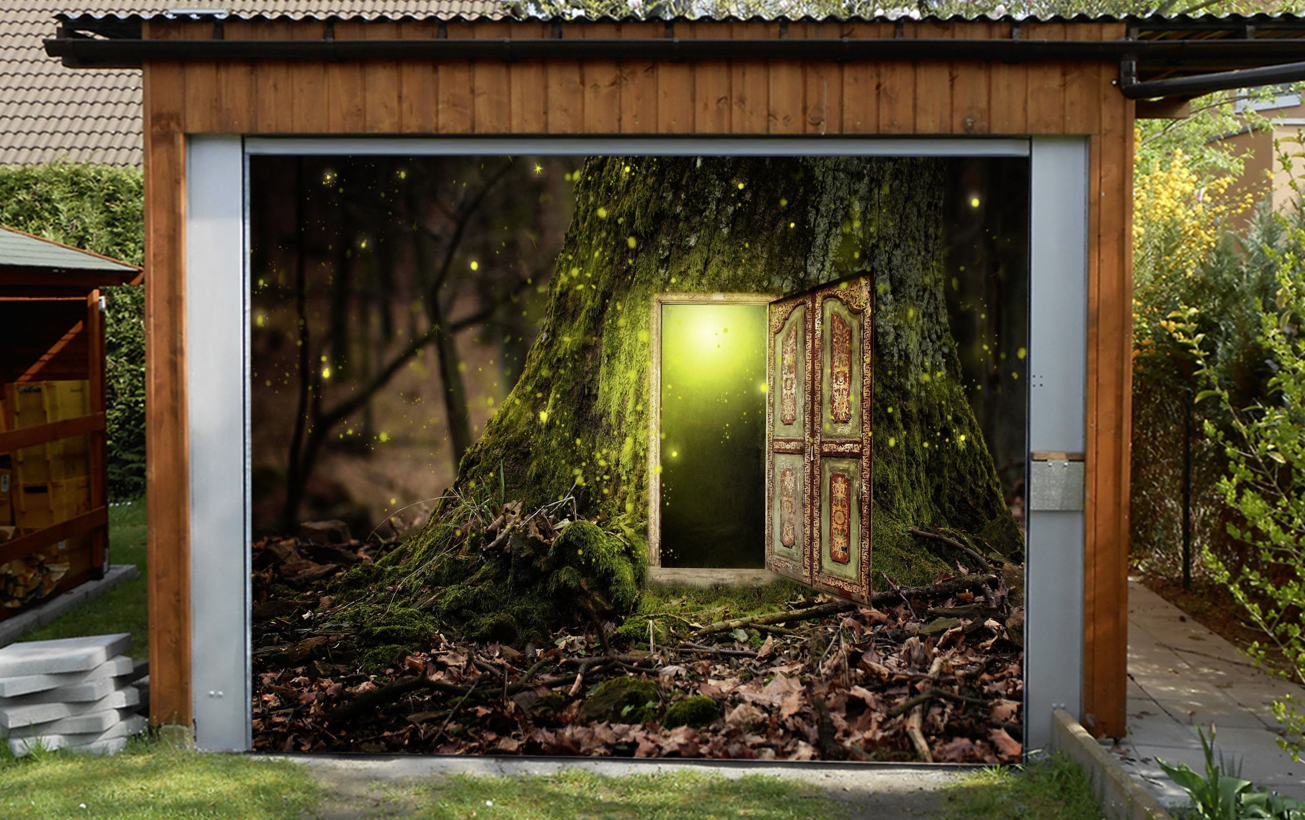 3D Magic Tree House 334 Garage Door Mural Wallpaper AJ Wallpaper