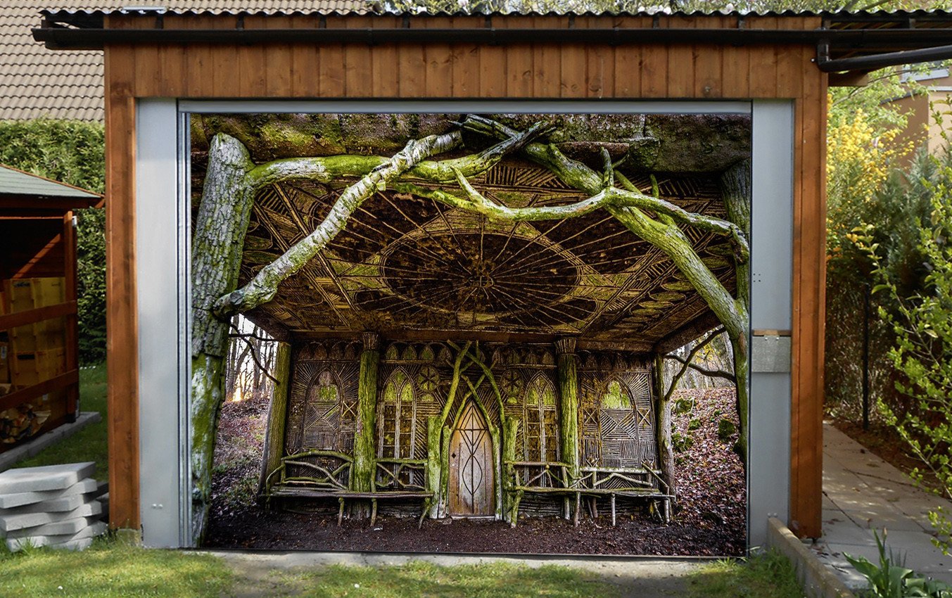 3D Delicate Wood House 169 Garage Door Mural Wallpaper AJ Wallpaper