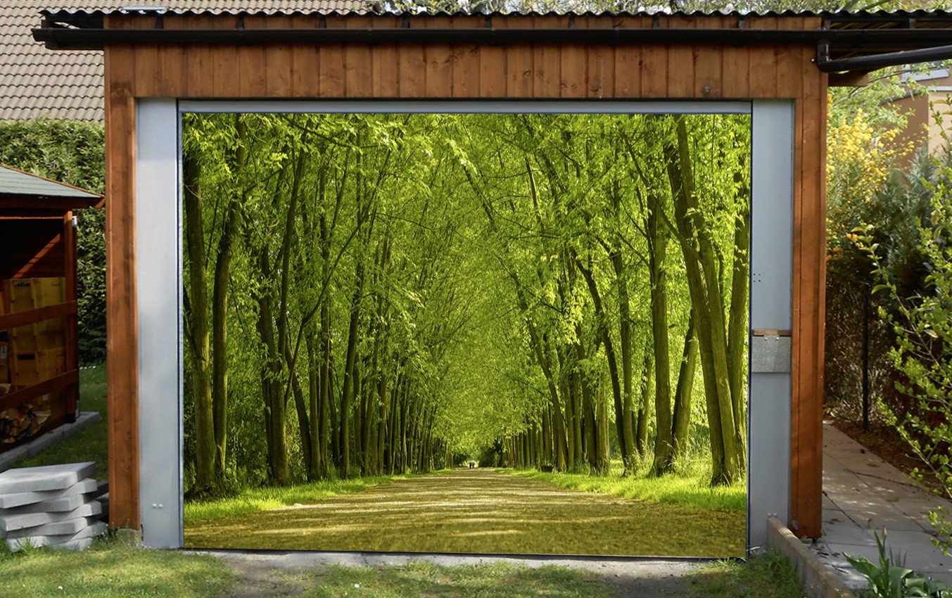3D Green Sprouting Trees 236 Garage Door Mural Wallpaper AJ Wallpaper