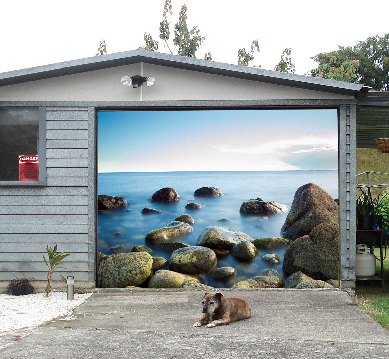 3D Sea Stones 133 Garage Door Mural Wallpaper AJ Wallpaper