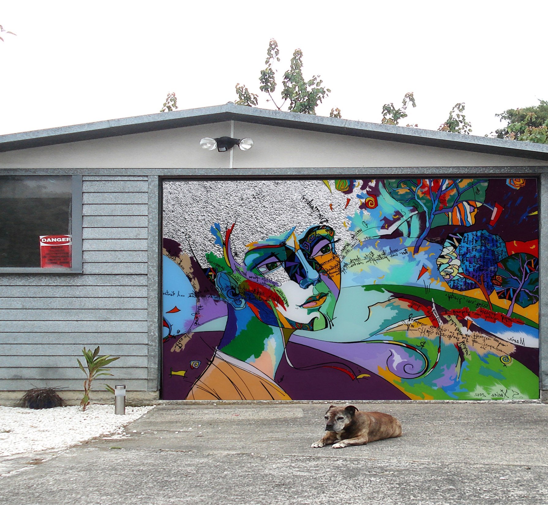 3D Girl Graffiti 313 Garage Door Mural Wallpaper AJ Wallpaper