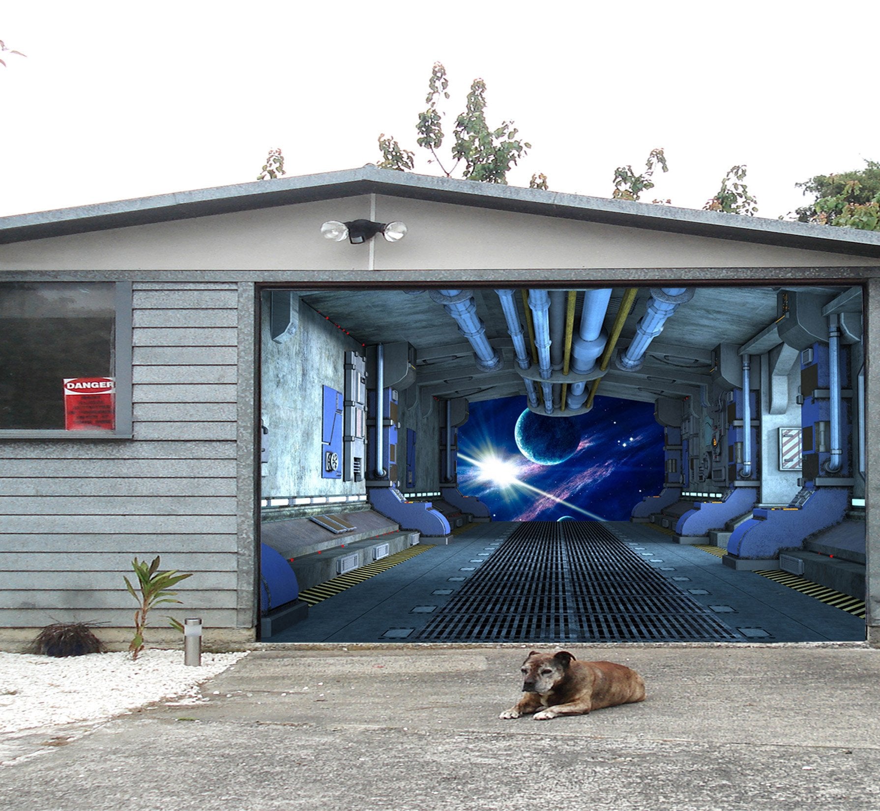 3D Spacecraft Scenery 466 Garage Door Mural Wallpaper AJ Wallpaper