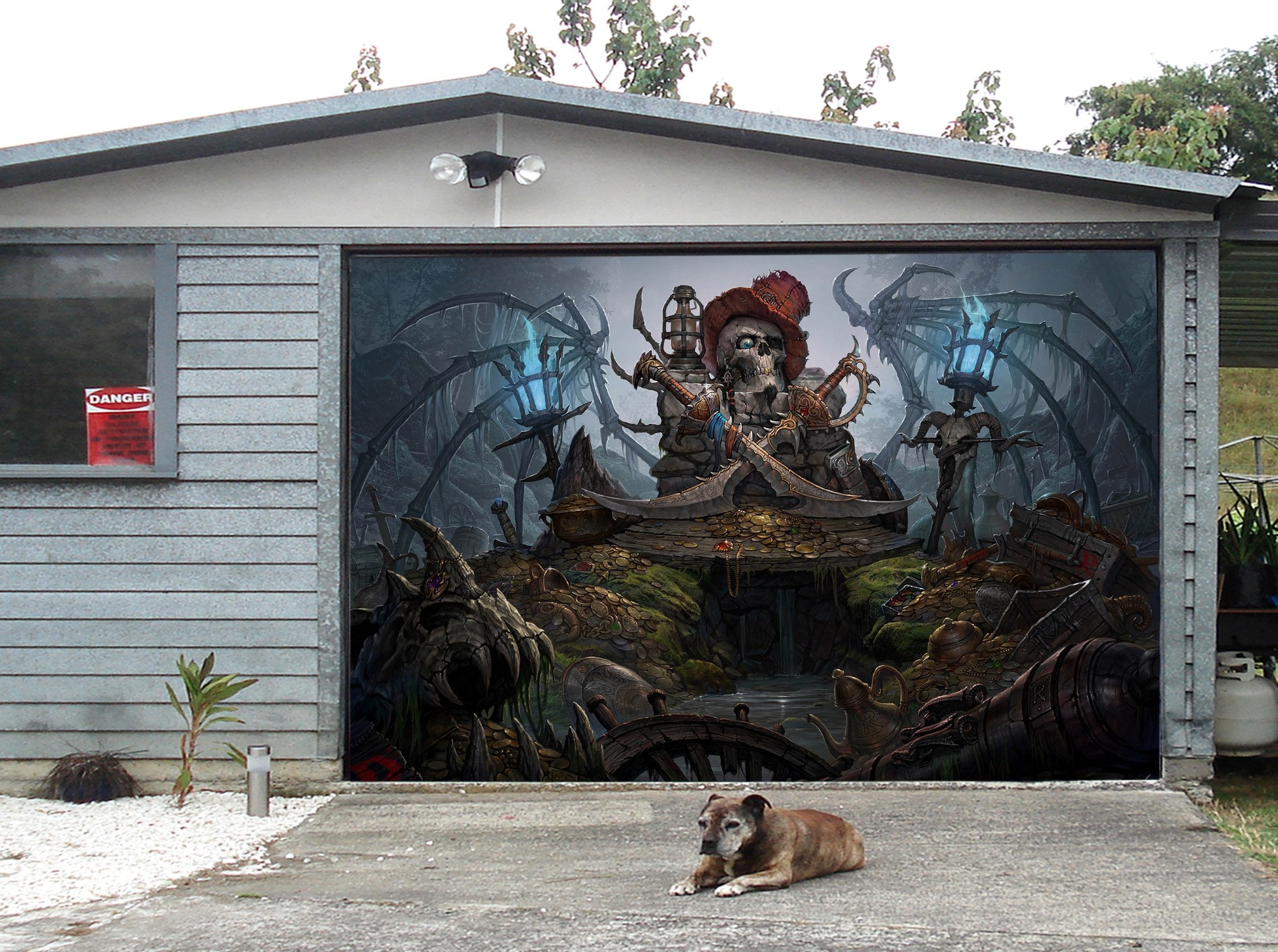 3D Pirate Island 441 Garage Door Mural Wallpaper AJ Wallpaper