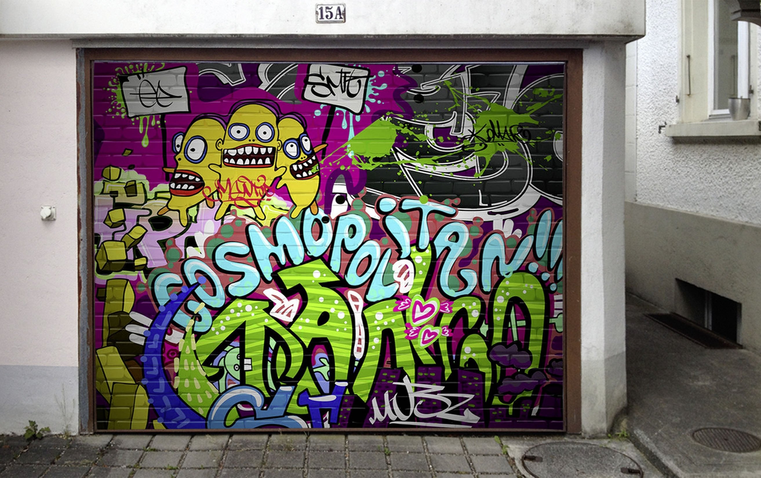 3D Funny Graffiti 65 Garage Door Mural Wallpaper AJ Wallpaper