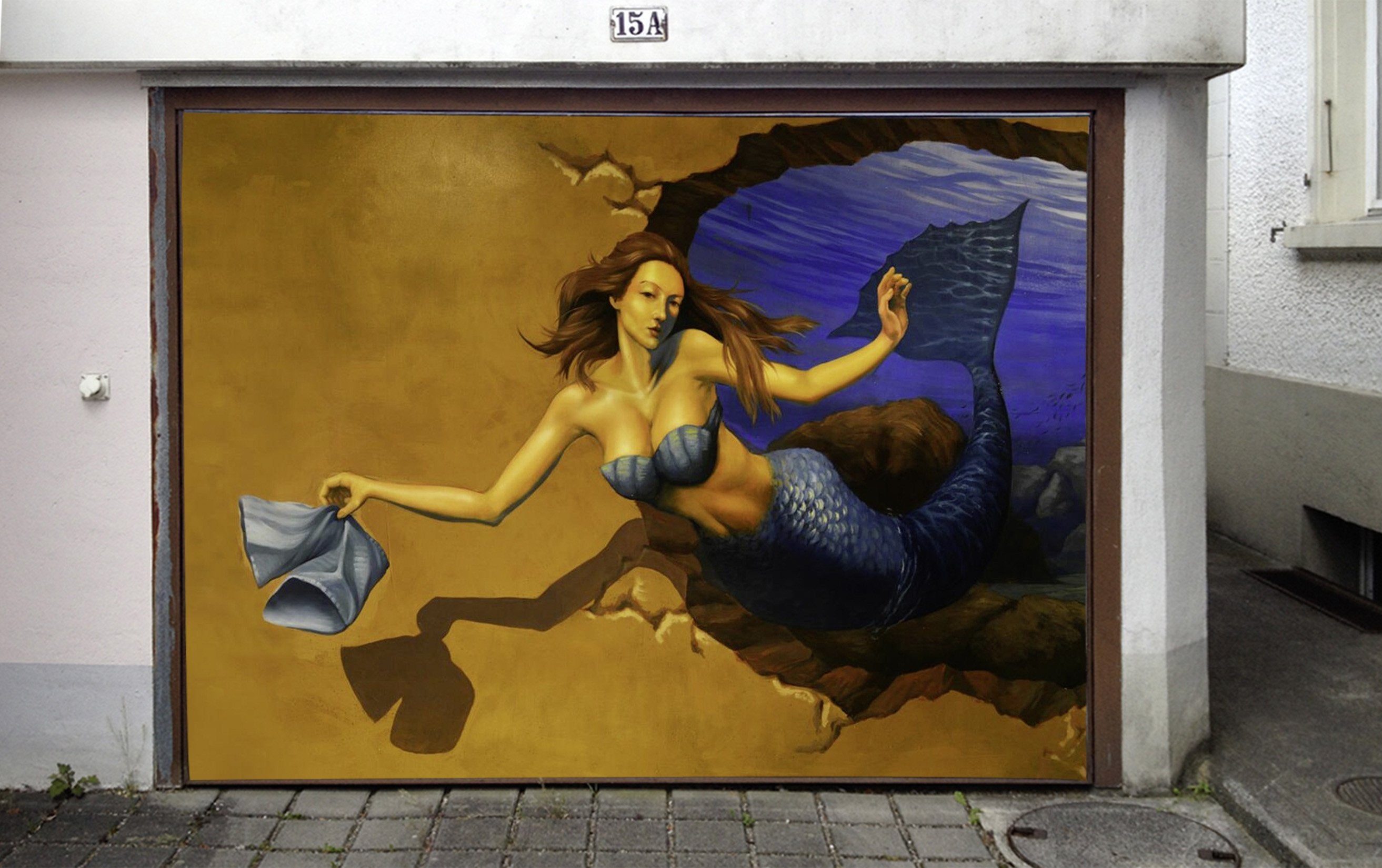 3D Elegant Mermaid 403 Garage Door Mural Wallpaper AJ Wallpaper