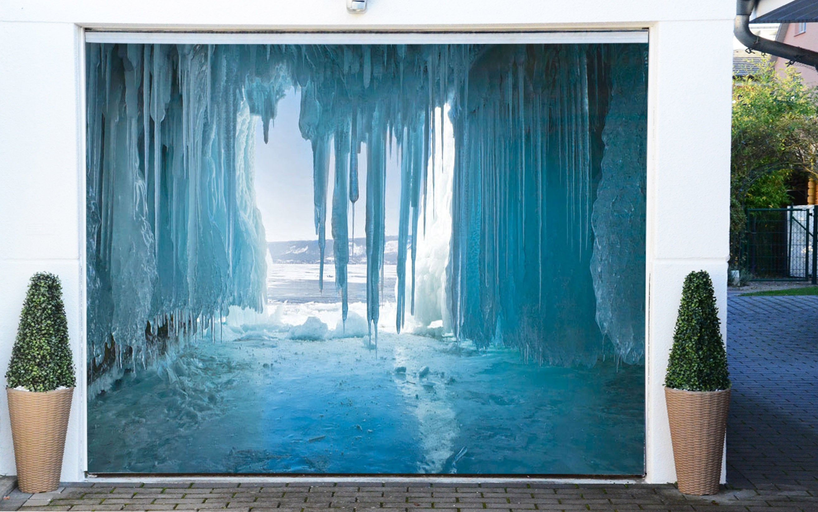 3D Pretty Icicles 485 Garage Door Mural Wallpaper AJ Wallpaper