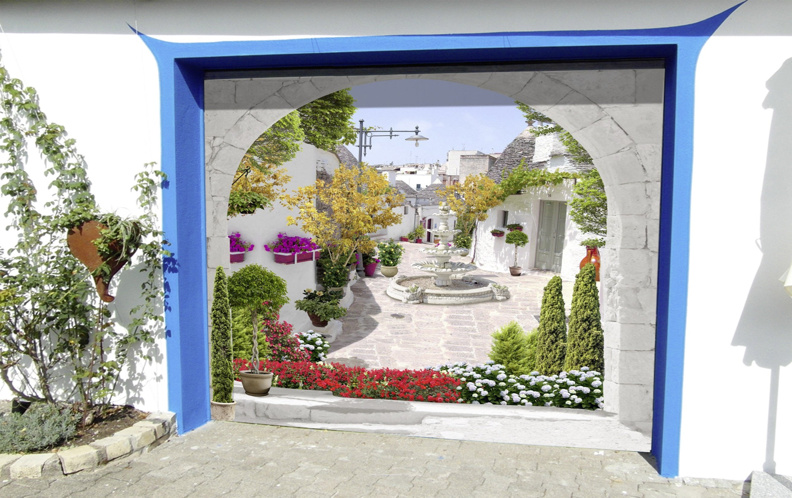 3D Arches Town Scenery 305 Garage Door Mural Wallpaper AJ Wallpaper