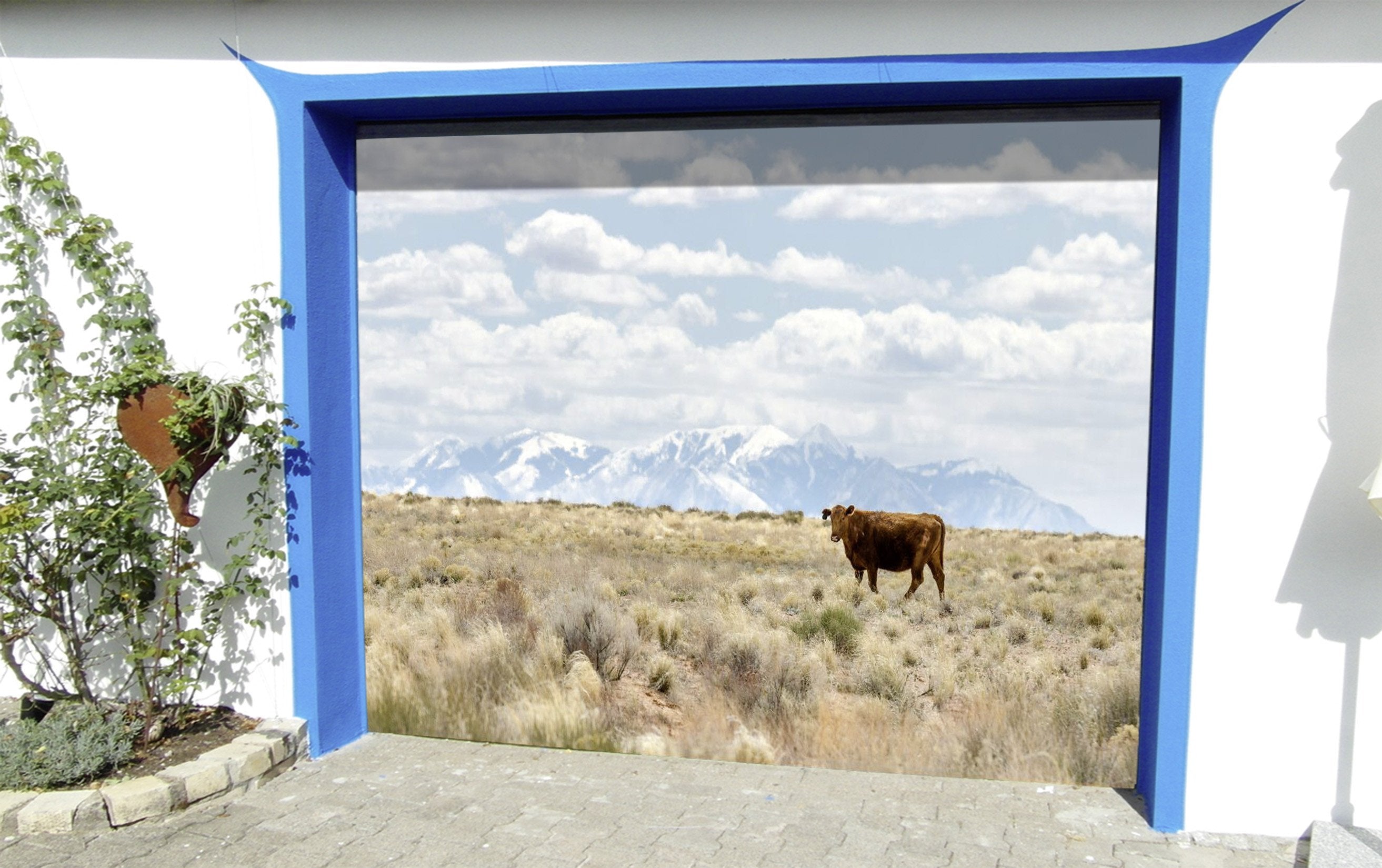 3D Alpine Grassland Animal 402 Garage Door Mural Wallpaper AJ Wallpaper