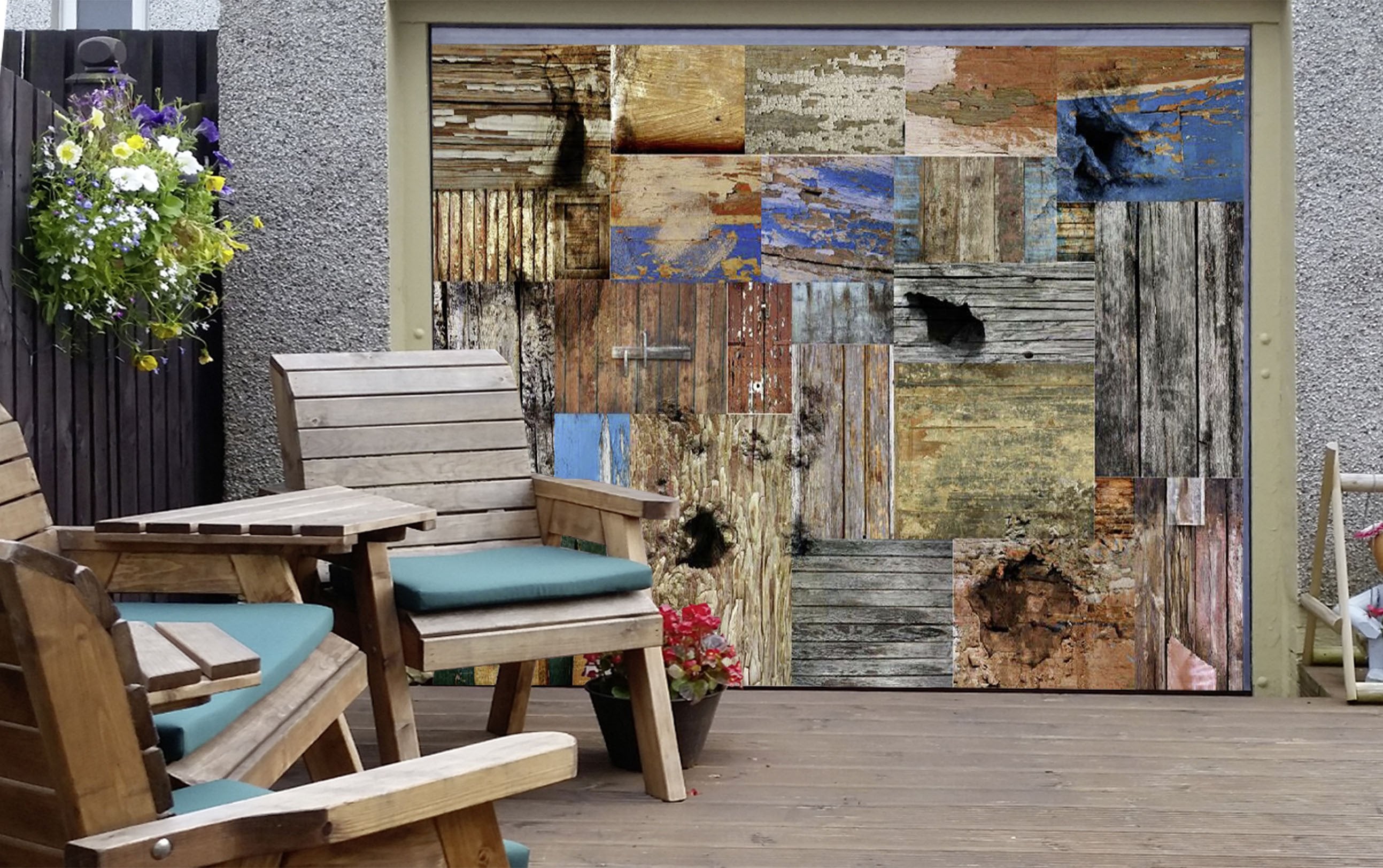 3D Color Wood Boards 482 Garage Door Mural Wallpaper AJ Wallpaper