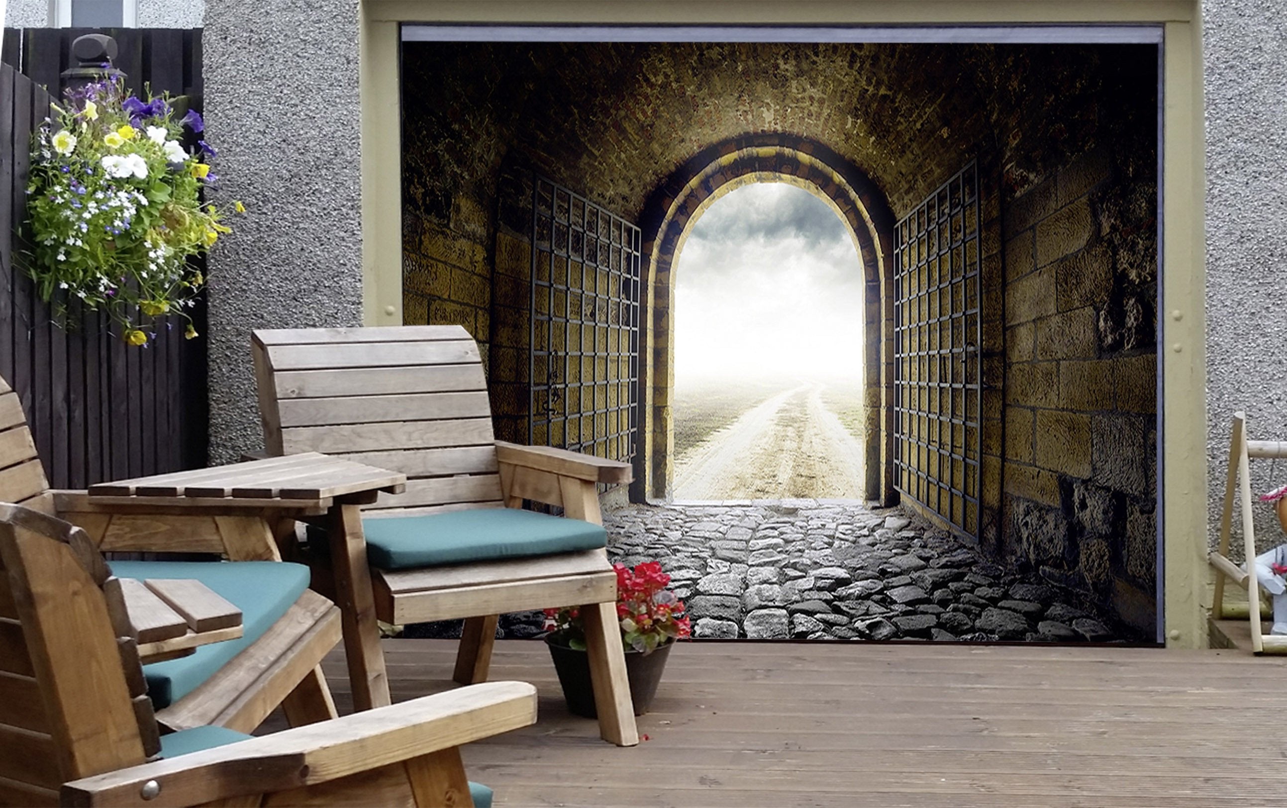3D Gate Road Scenery 479 Garage Door Mural Wallpaper AJ Wallpaper