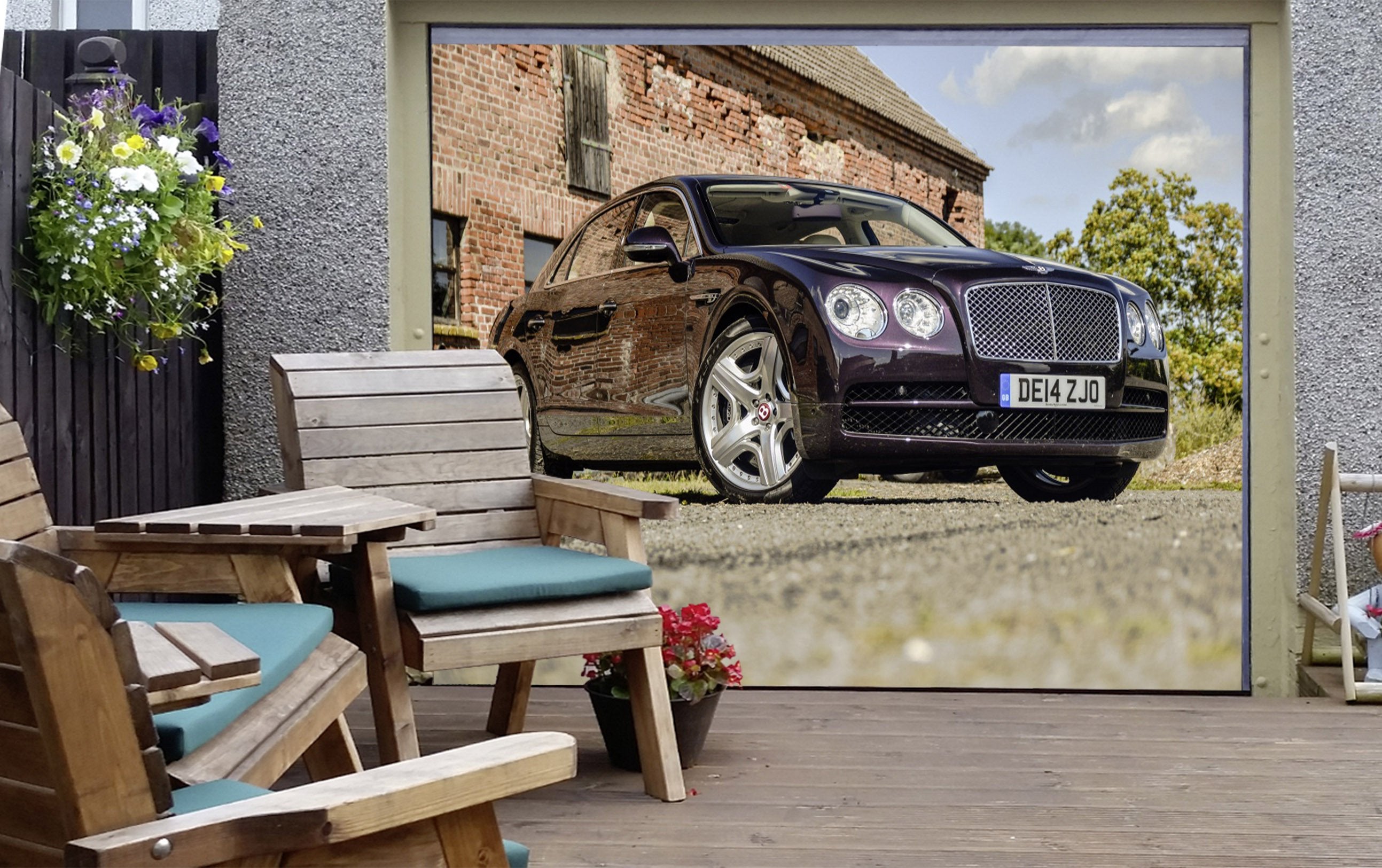 3D Parked Car 322 Garage Door Mural Wallpaper AJ Wallpaper