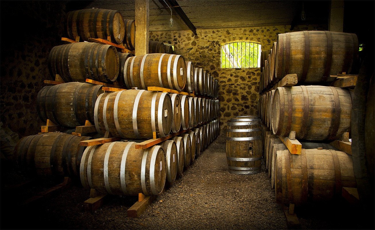 3D Wine Cellar Stacked Barrels 188 Garage Door Mural Wallpaper AJ Wallpaper