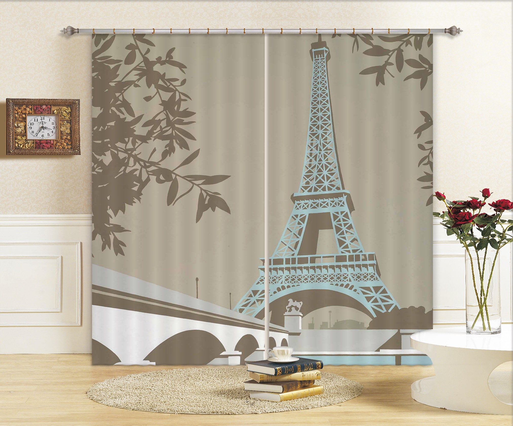 3D Paris 127 Steve Read Curtain Curtains Drapes