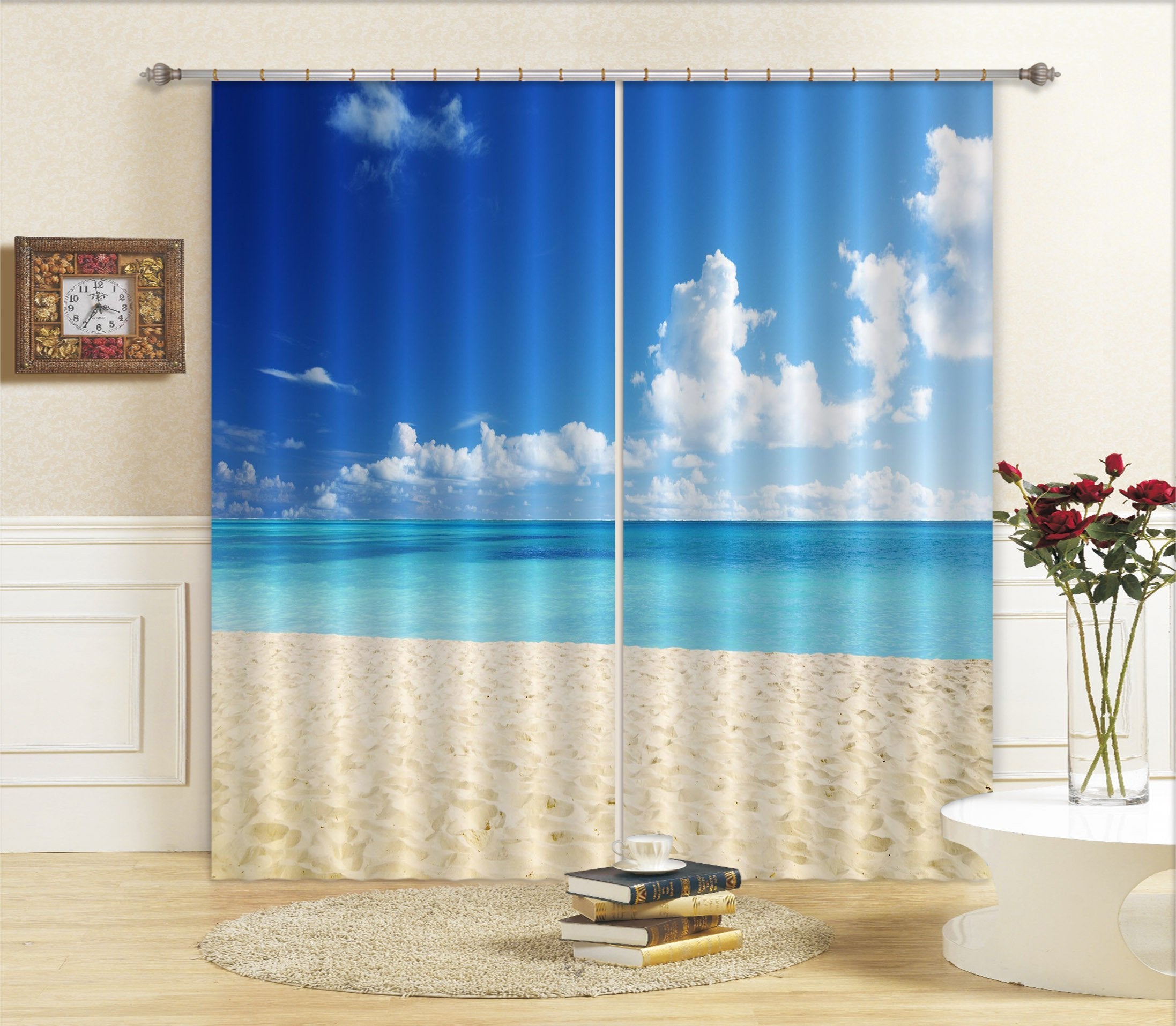 3D Sea Floating Clouds 668 Curtains Drapes Wallpaper AJ Wallpaper