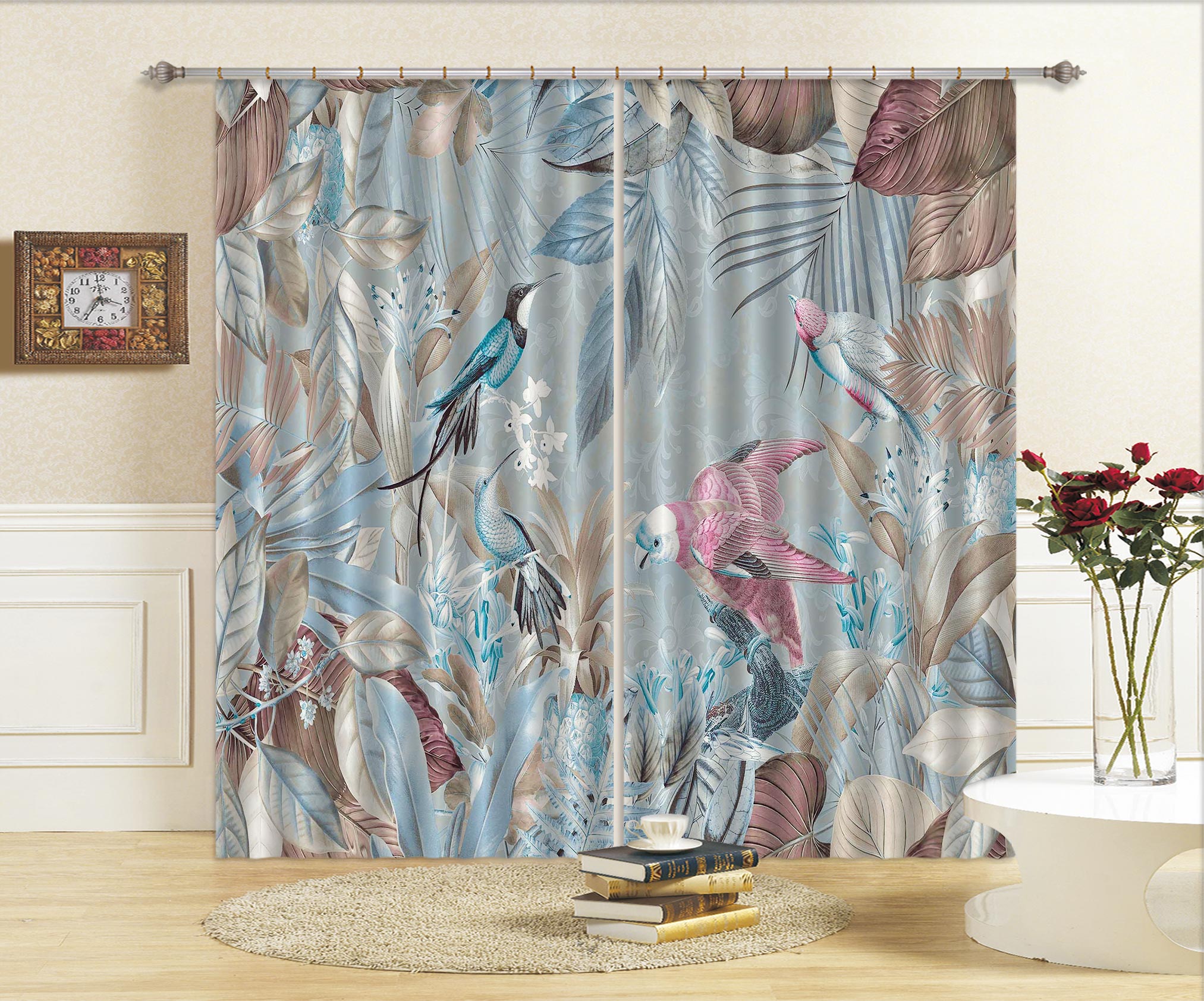 3D Parrot Bird 025 Andrea haase Curtain Curtains Drapes