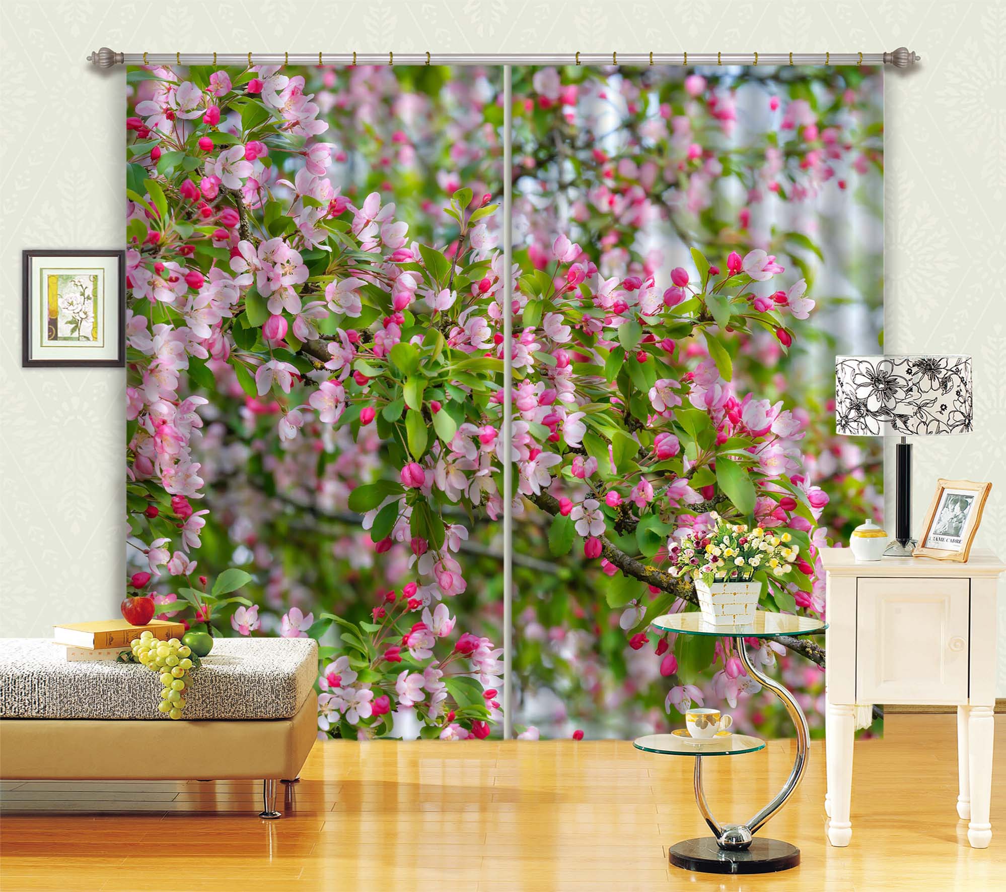3D Peach Blossom 6380 Assaf Frank Curtain Curtains Drapes