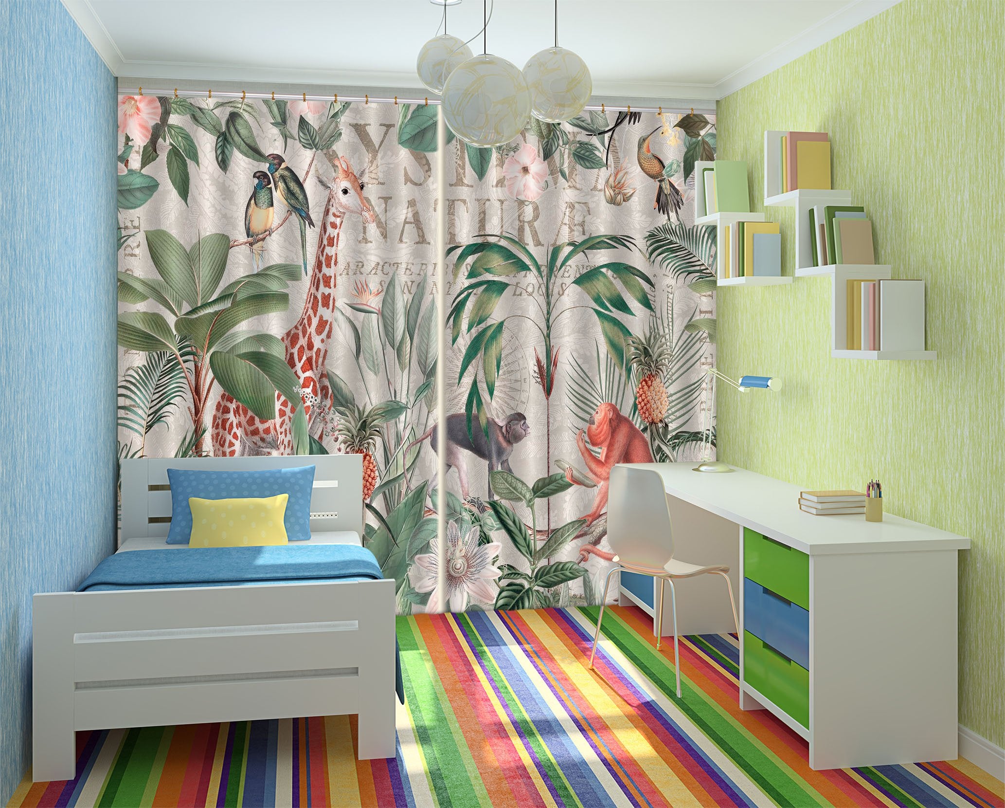 3D Animal Home 077 Andrea haase Curtain Curtains Drapes Wallpaper AJ Wallpaper